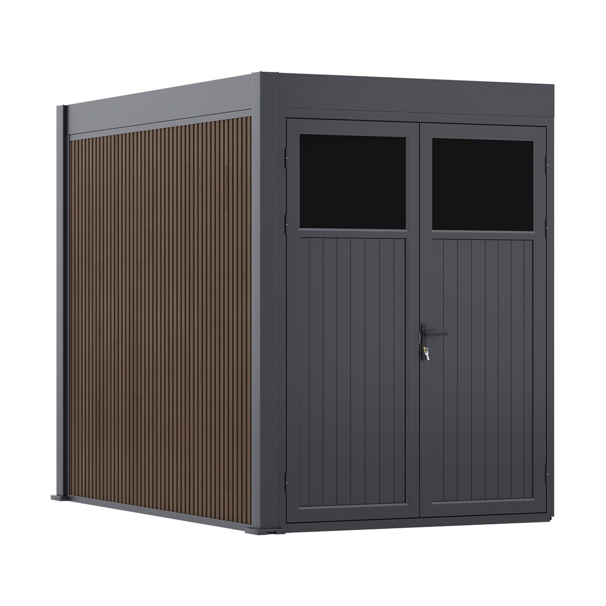 Pergoline Anbau-Gartenhaus f&uuml;r Pergola 3x2M Anthrazit - Bild 1