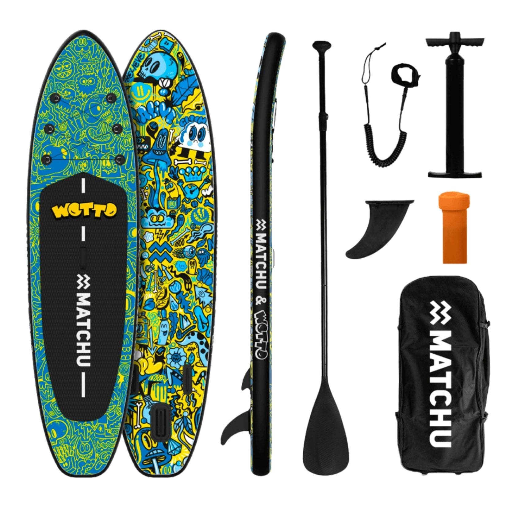MATCHU Stand Up Paddle Wotto 320x81x15 cm - Aufblasbares Sup Board - Limited Edition - Bild 1