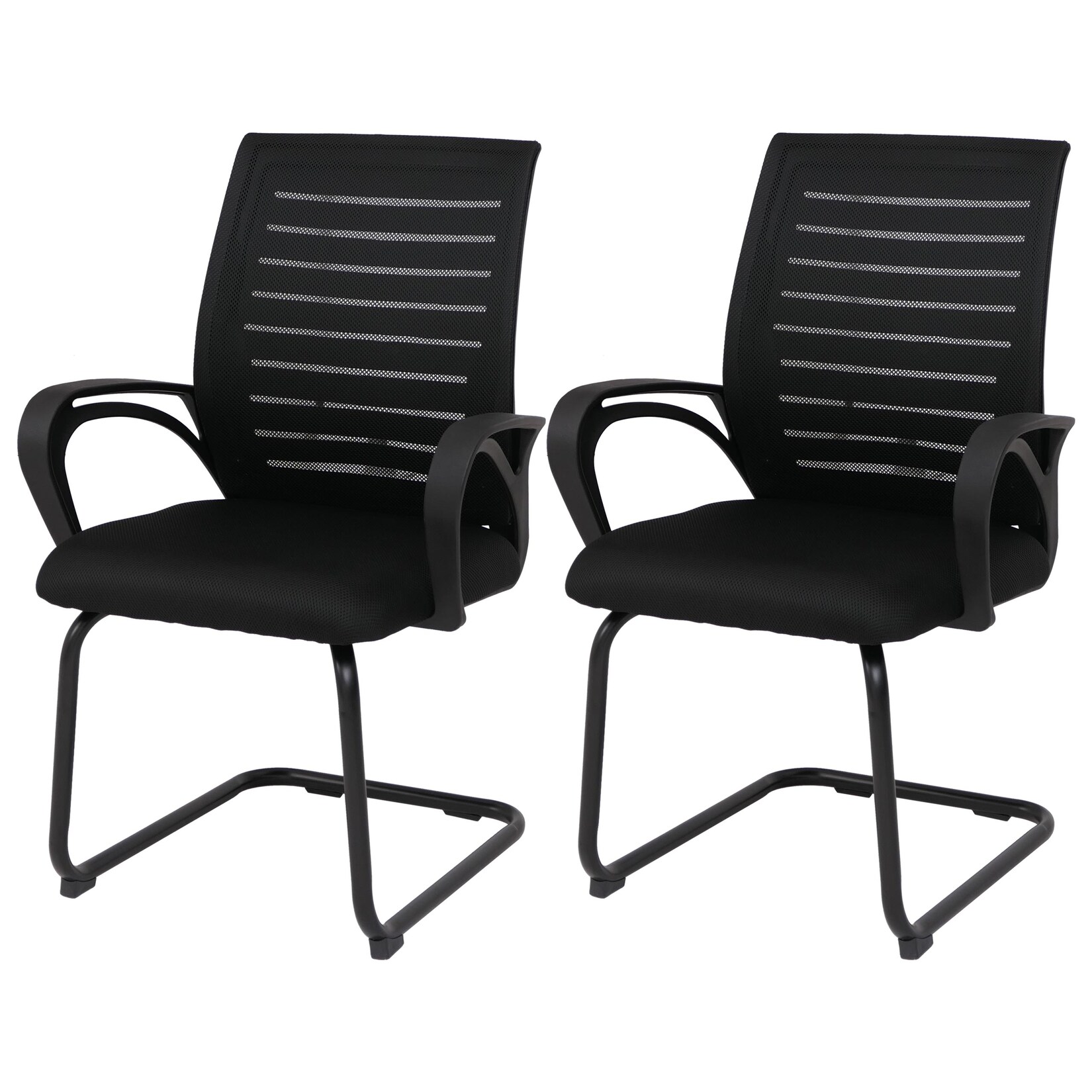 2er-Set Esszimmerstuhl MCW-K51, Stuhl Armlehne, Stoff/Textil (250g/m²) MVG ~ schwarz, Gestell schwarz