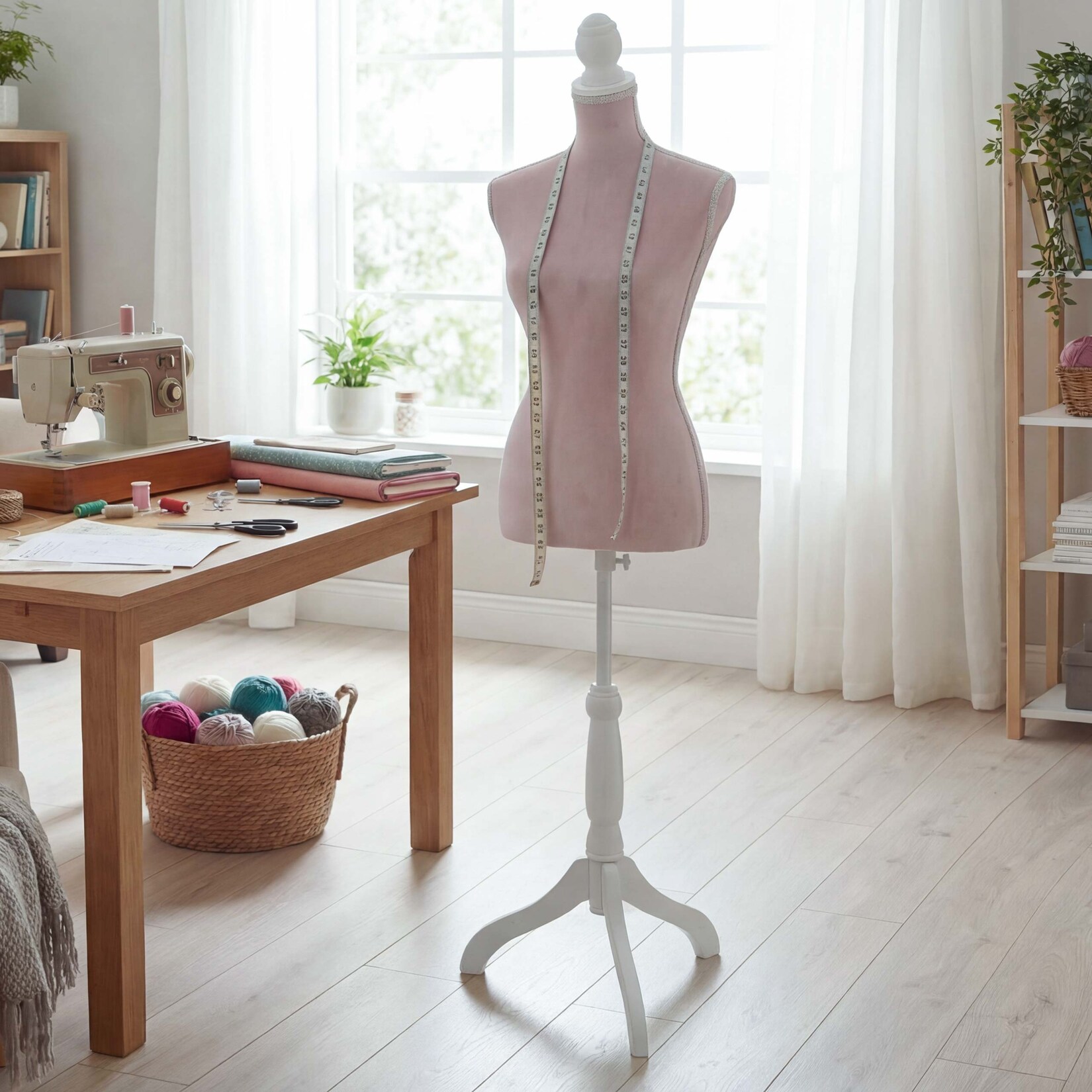 Schneiderpuppe MCW-F20, Kleider-/Schaufensterpuppe Torso weiblich, Kunststoff Holz MVG-zertifiziert ~ rosa