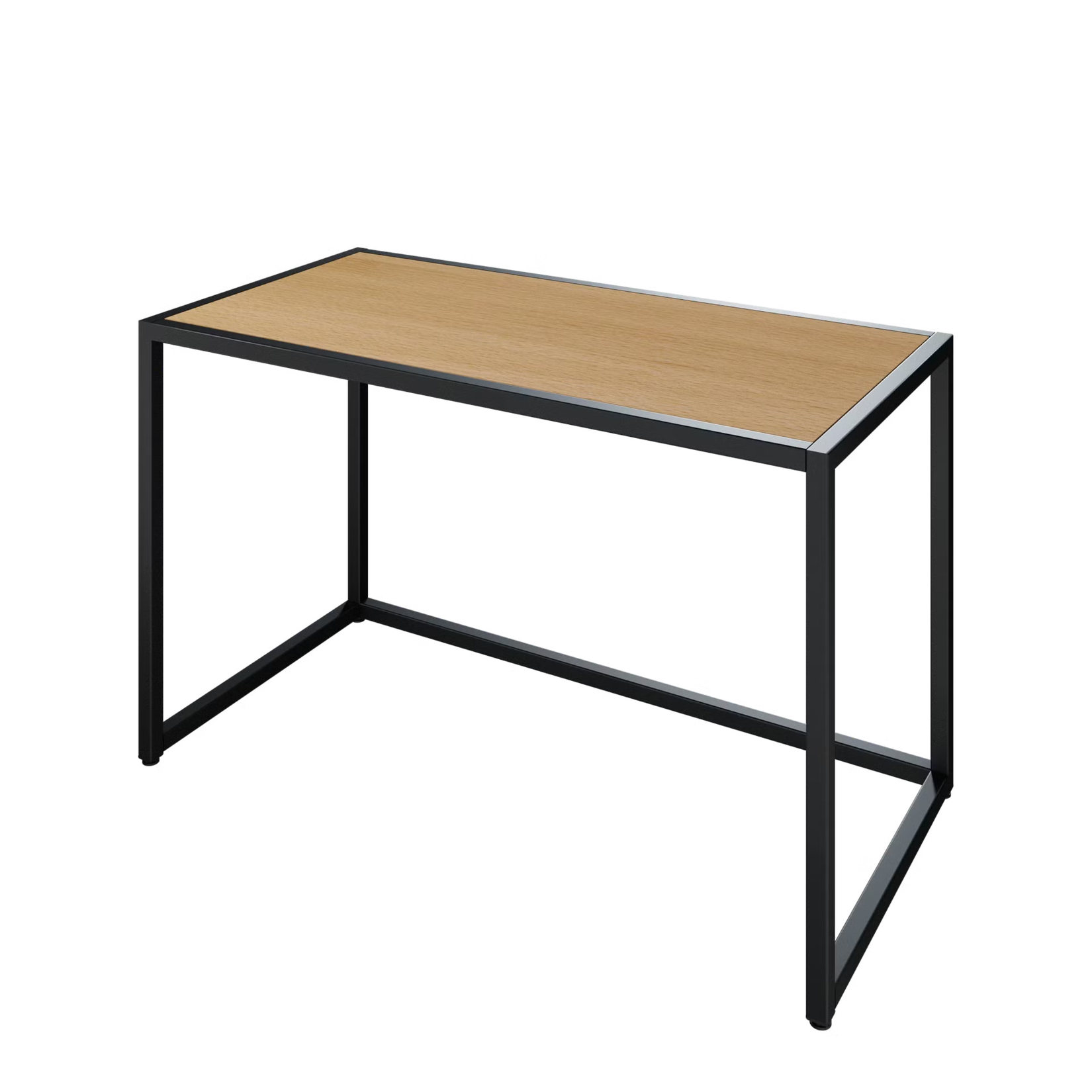 Letti Moderni Schreibtisch Adda 120x74 cm – Schwarz mit Buche Dekor