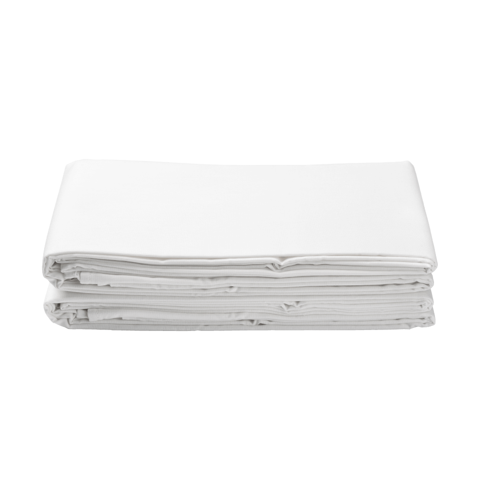 Letti Moderni Bettlaken 240x240 Weiß aus Baumwollsatin – 100 % Baumwolle, mercerisiert, glänzend & atmungsaktiv