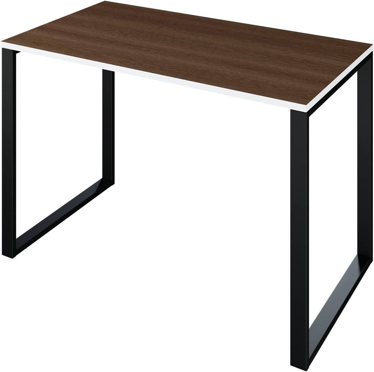 Letti Moderni Schreibtisch Fulda 110x60 cm – Schwarz mit Wengue Dekor