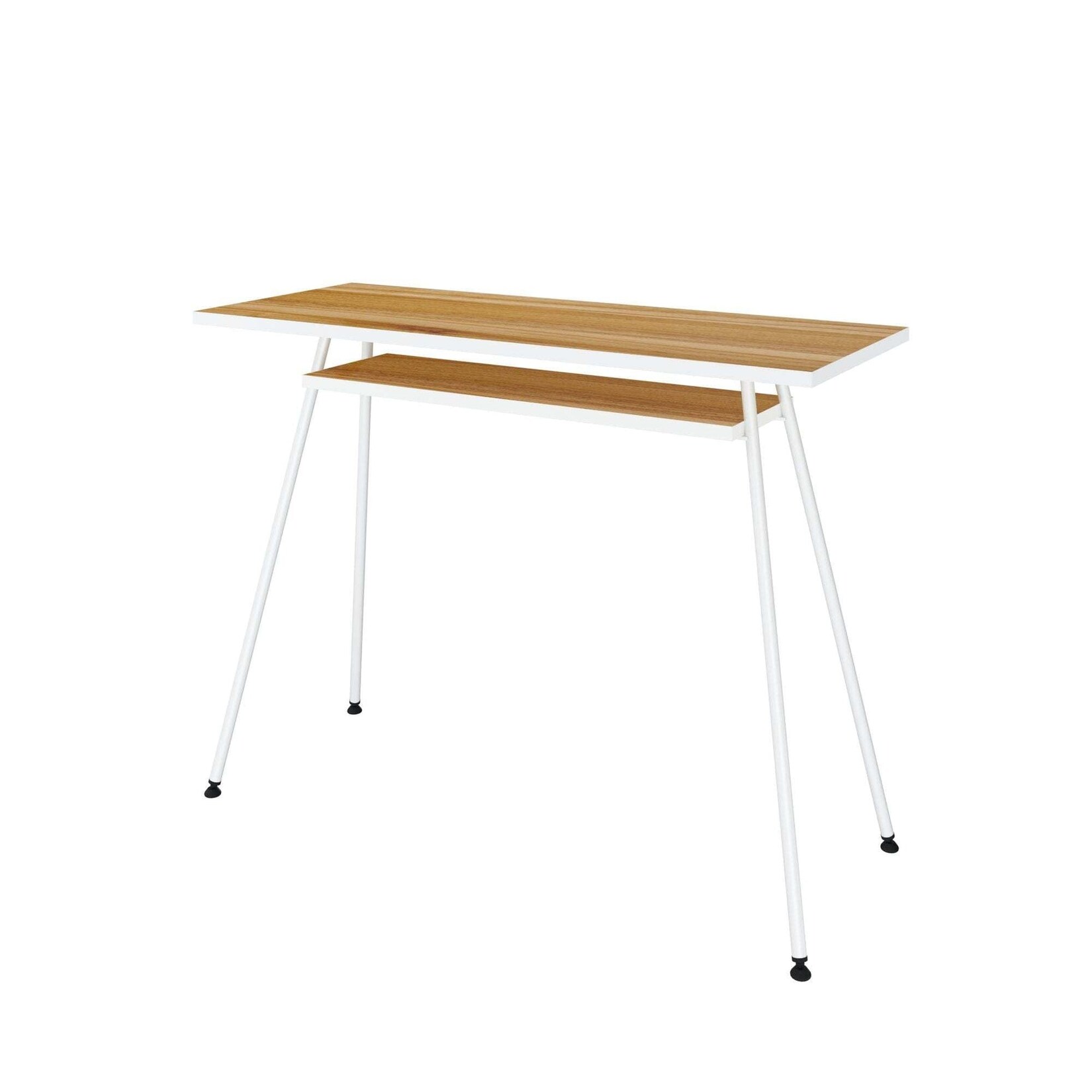 Letti Moderni Bürotisch Kost Dash 100x40 cm – Walnuss Tróia mit Weiß