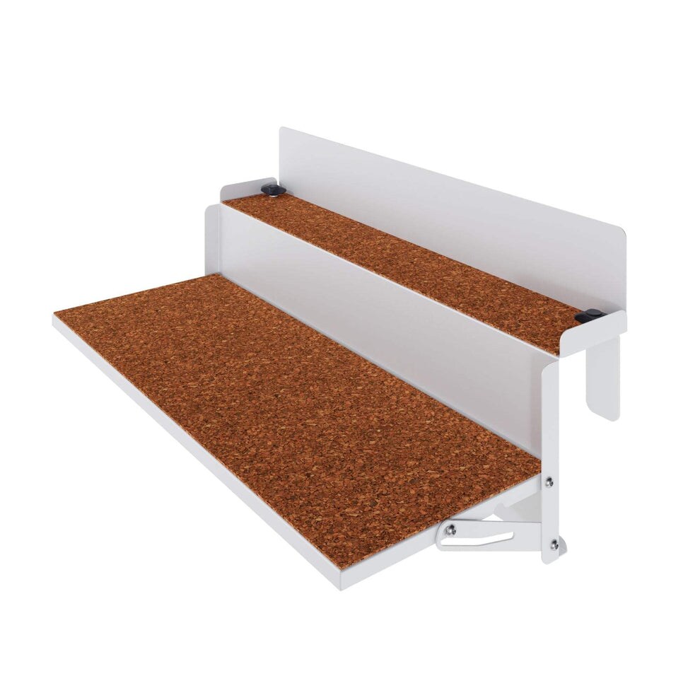 Letti Moderni Balkontisch – hängend – LEVIRA – Modell 64 – Metall – Weiß – 64x35x29 cm