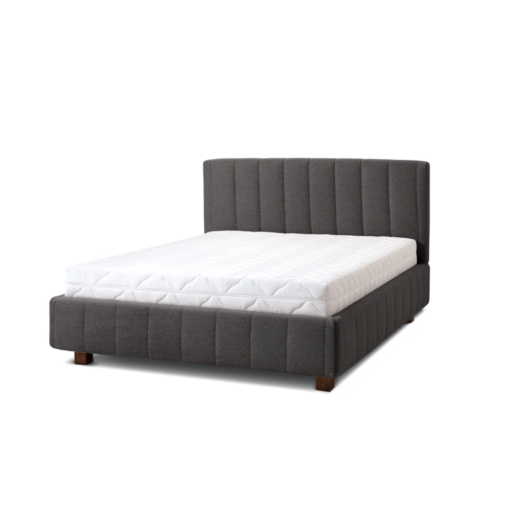 Letti Moderni Polsterbett Calma 180x200 in Siena Dark Gray