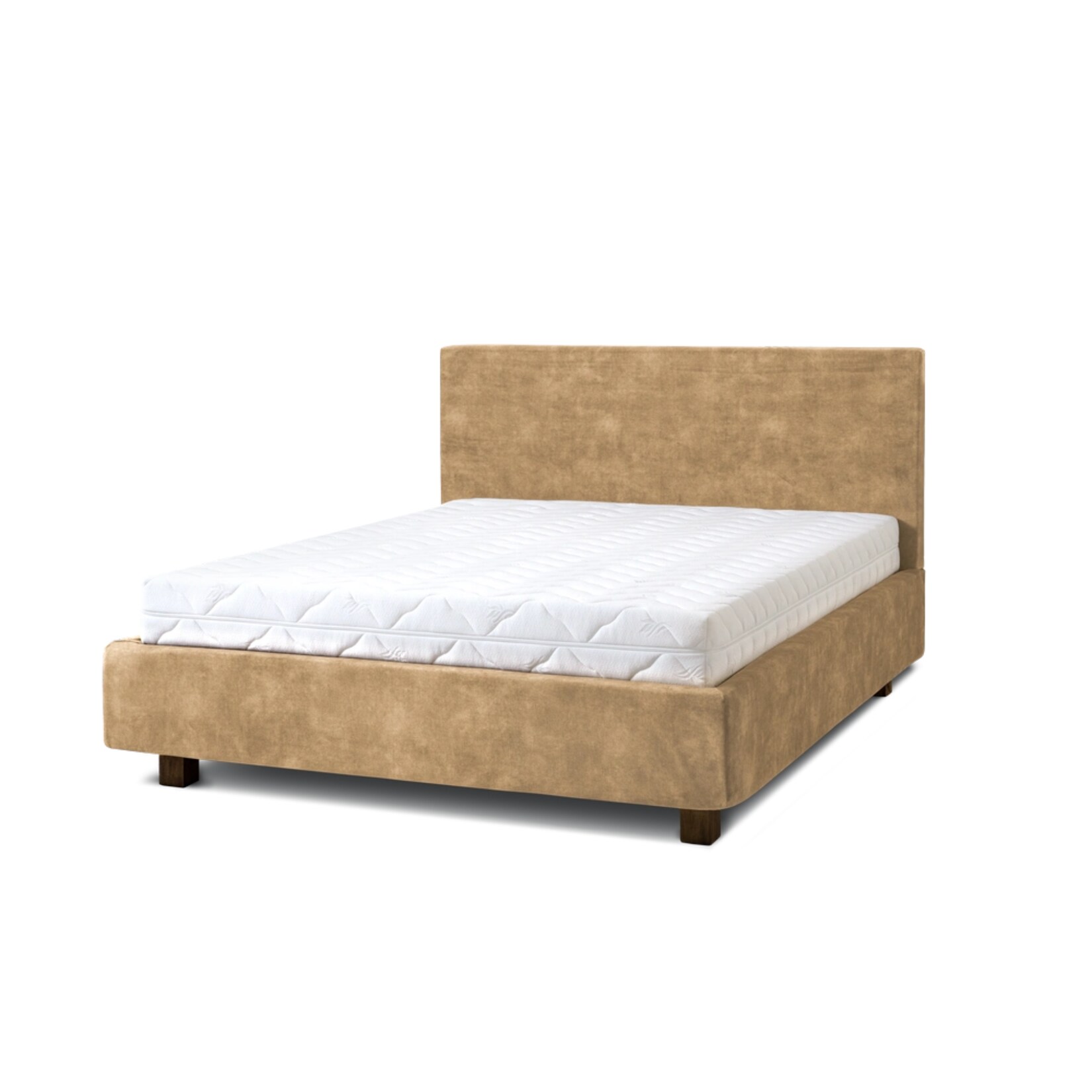 Letti Moderni Polsterbett Puro 180x200 in Plüsch Tofee