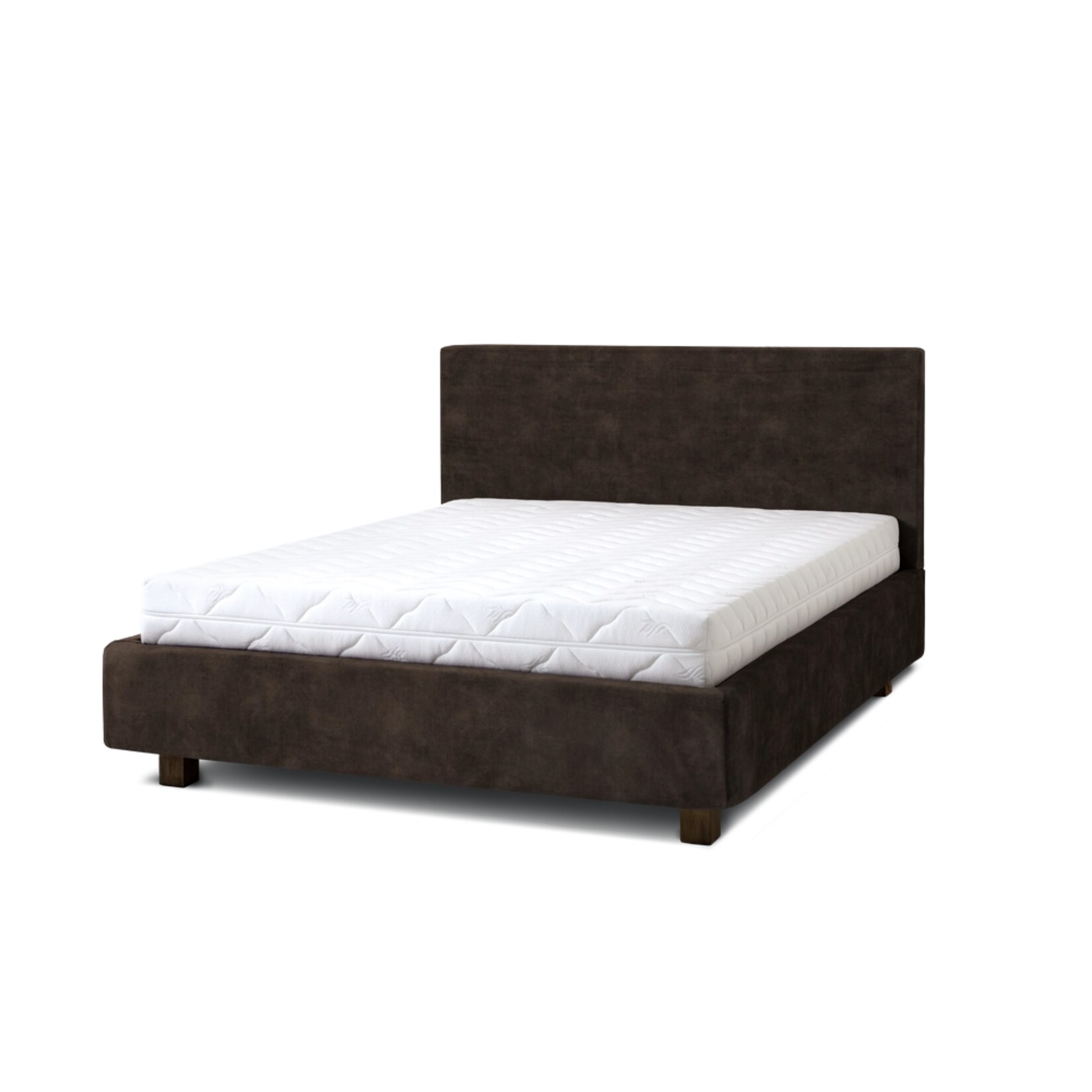 Letti Moderni Polsterbett Puro 180x200 in Plüsch Chocolate