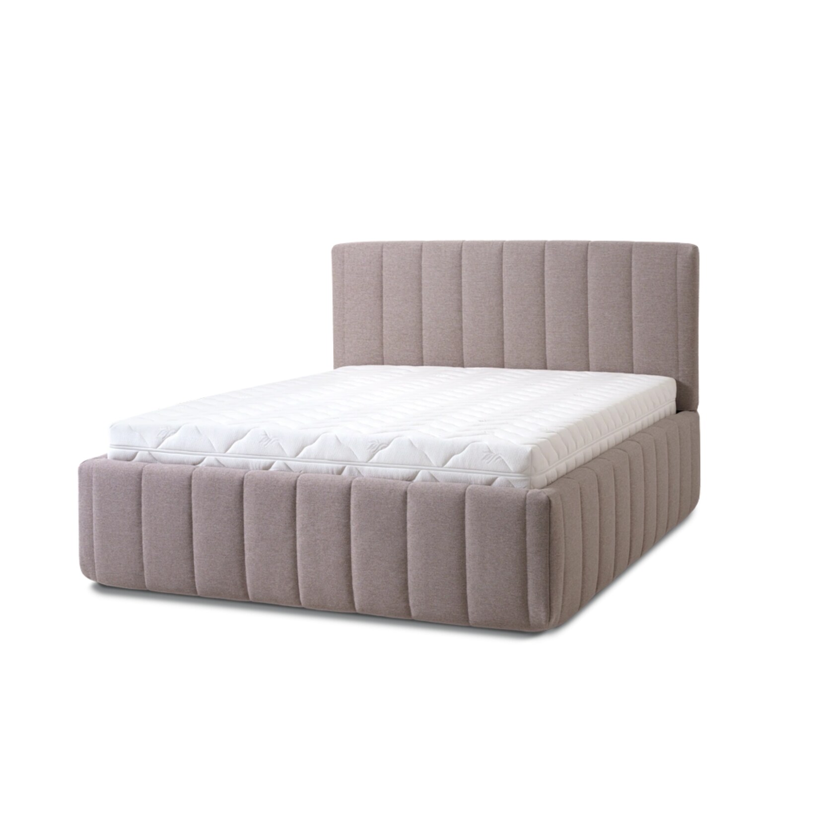 Letti Moderni Polsterbett Calma Grande 160x200 in Siena Dark Beige