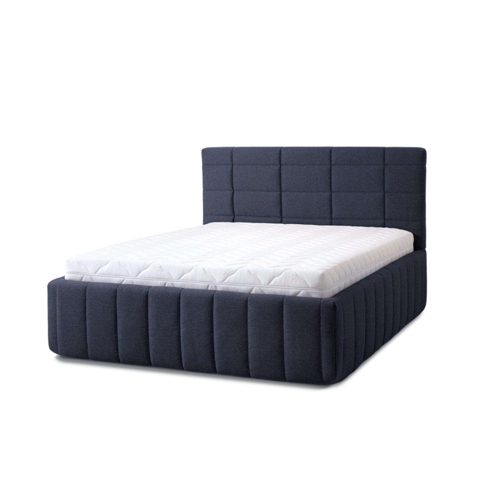 Letti Moderni Polsterbett Reta Grande 180x200 in Siena Dark Blue