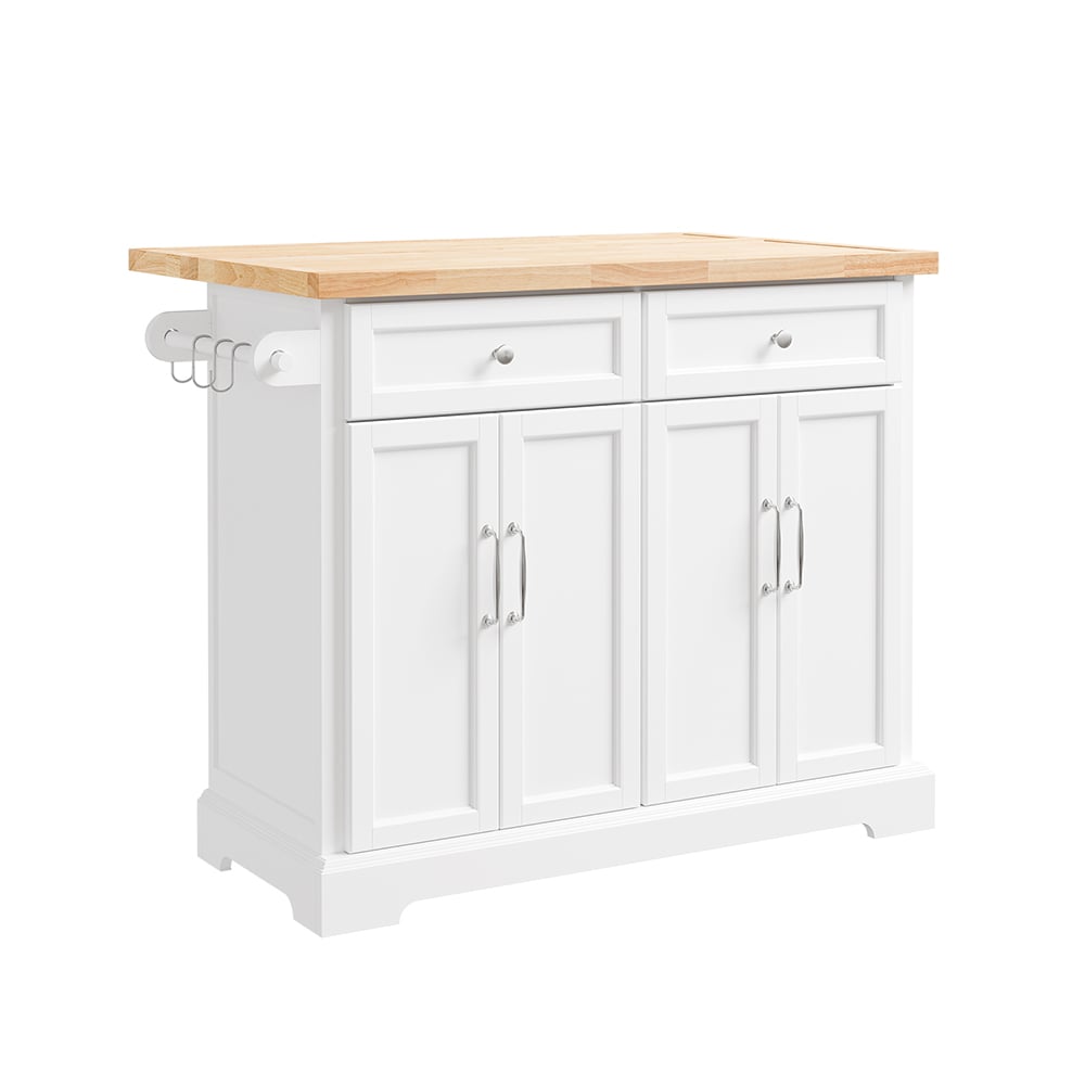 SoBuy K&uuml;cheninsel mit 2 Schubladen Wei&szlig; 115x71x92cm Modern - Bild 1