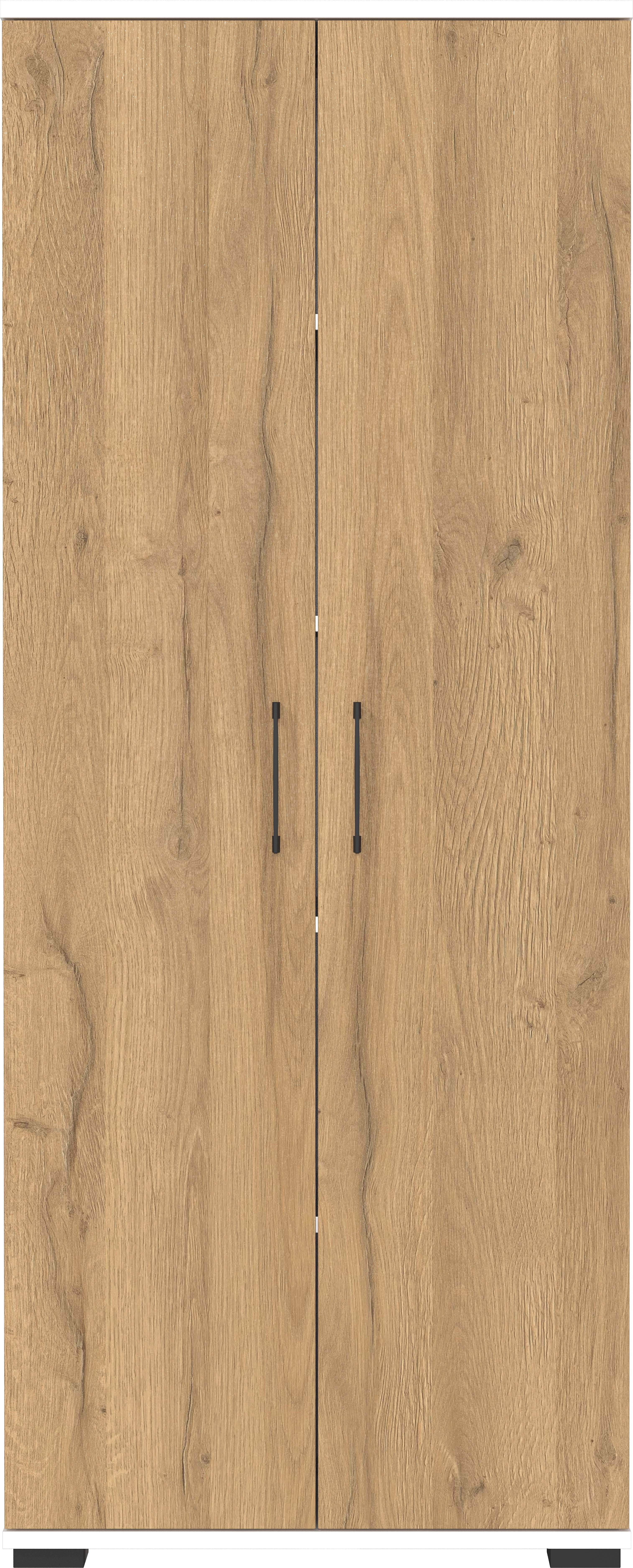 Germania Aktenschrank 4250-559 GW-Profi, in Wei&szlig;/Grandson-Eiche-Nb., mit Metallgriffen, 80 x 200 x 40 cm (BxHxT) - Bild 1