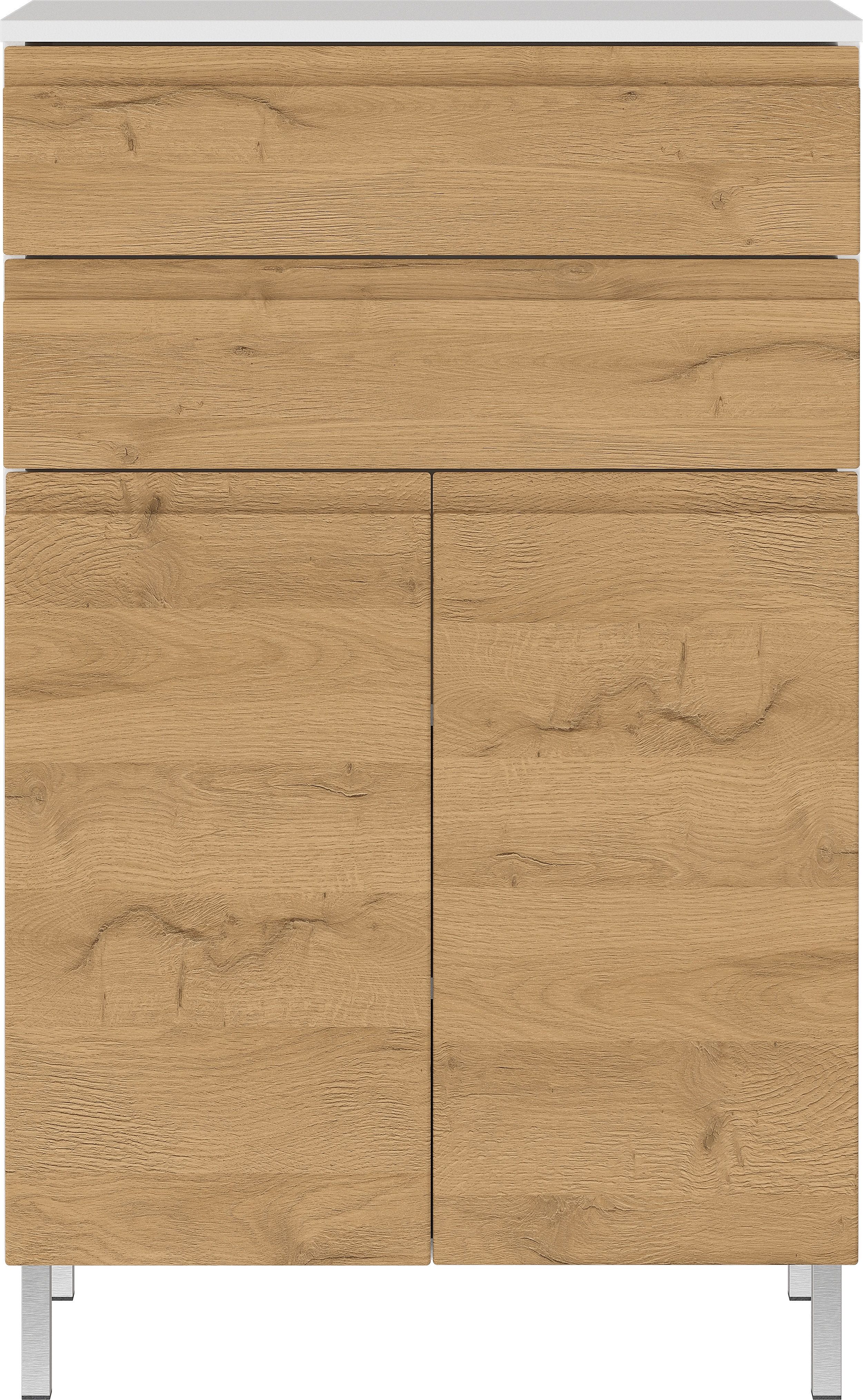 Germania Kommode 4332-559 GW-Torrance, in Weiß/Eiche, mit Türdämpfung, 60 x 97 x 34 cm (BxHxT)