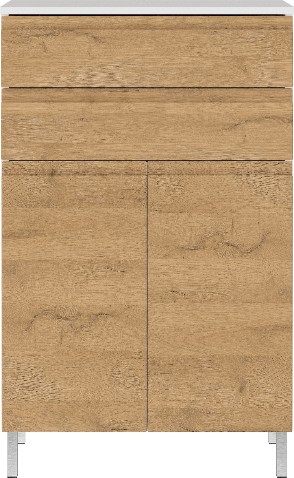 Germania Kommode 4332-559 GW-Torrance, in Weiß/Eiche, mit Türdämpfung, 60 x 97 x 34 cm (BxHxT)