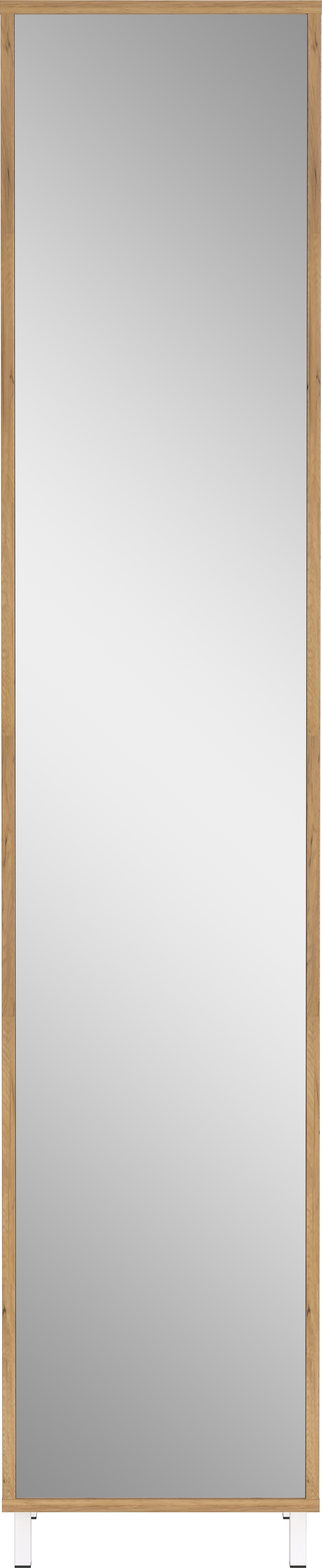 Germania Hochschrank 5002-513 GW-Topeka, in Wei&szlig;/Eiche, mit verspiegelter Front, 39 x 195 x 35 cm (BxHxT) - Bild 1