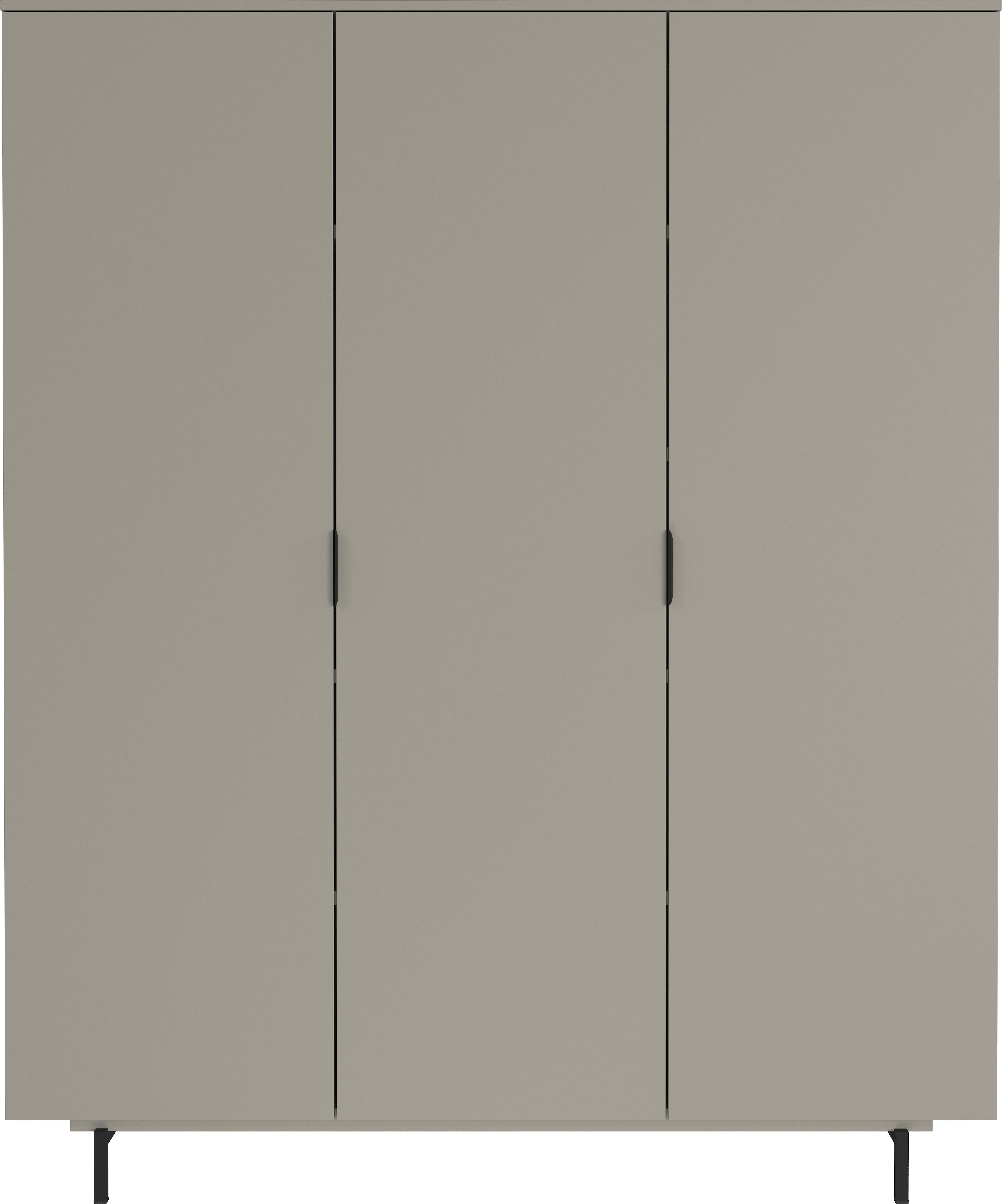 Germania Kleiderschrank 7035-186 GW-Tomino, in Steingrau, ged&auml;mpfte T&uuml;ren, mit Kleiderstange, 158 x 190 x 54 cm (BxHxT) - Bild 1