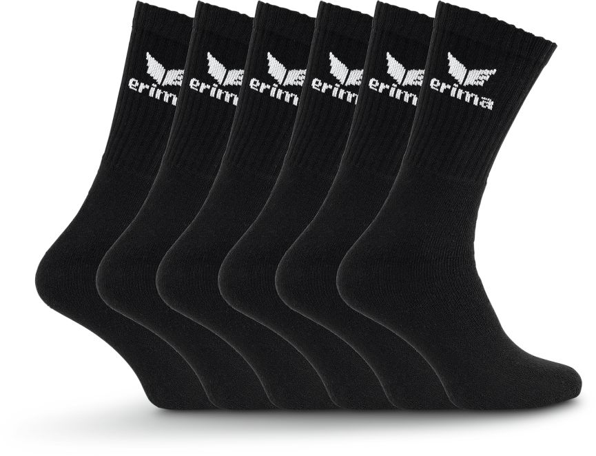 Erima Sportsocken 6er Pack black 39/42 - Bild 1