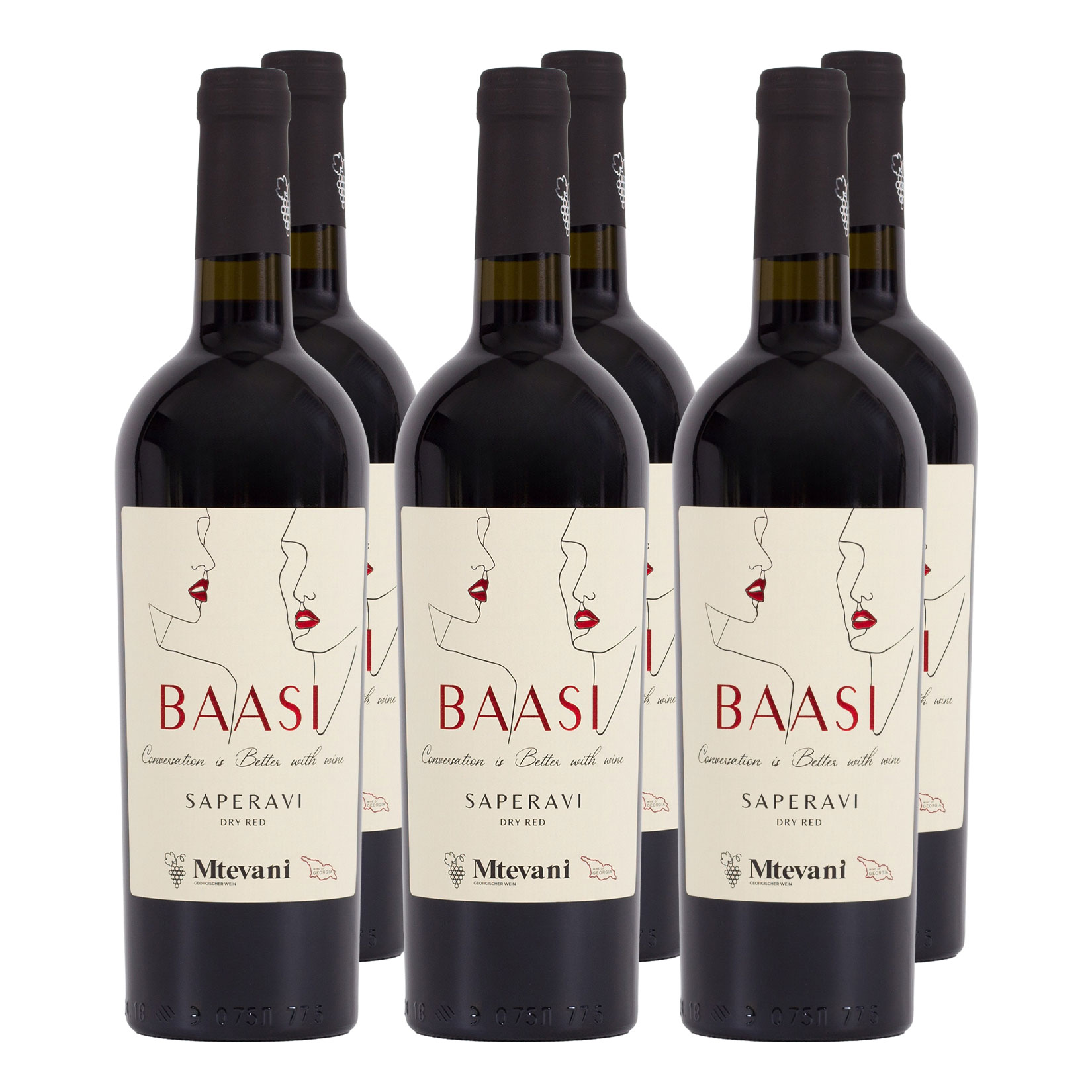 BAASI Saperavi Trockener Rotwein 13,0 % vol 6 x 0,75 Liter - Bild 1