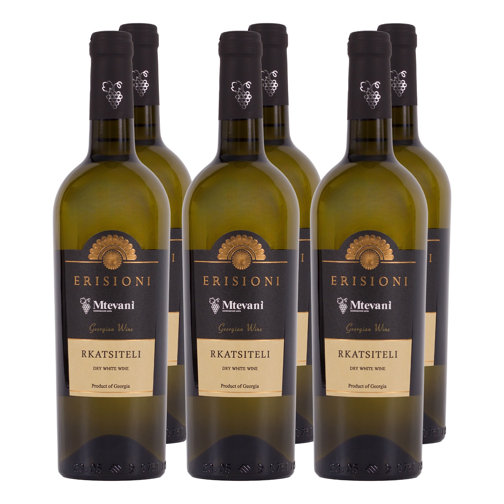 ERISIONI Rkatsiteli Wei&szlig;wein trocken 12,5 % vol 6 x 0,75 Liter - Bild 1