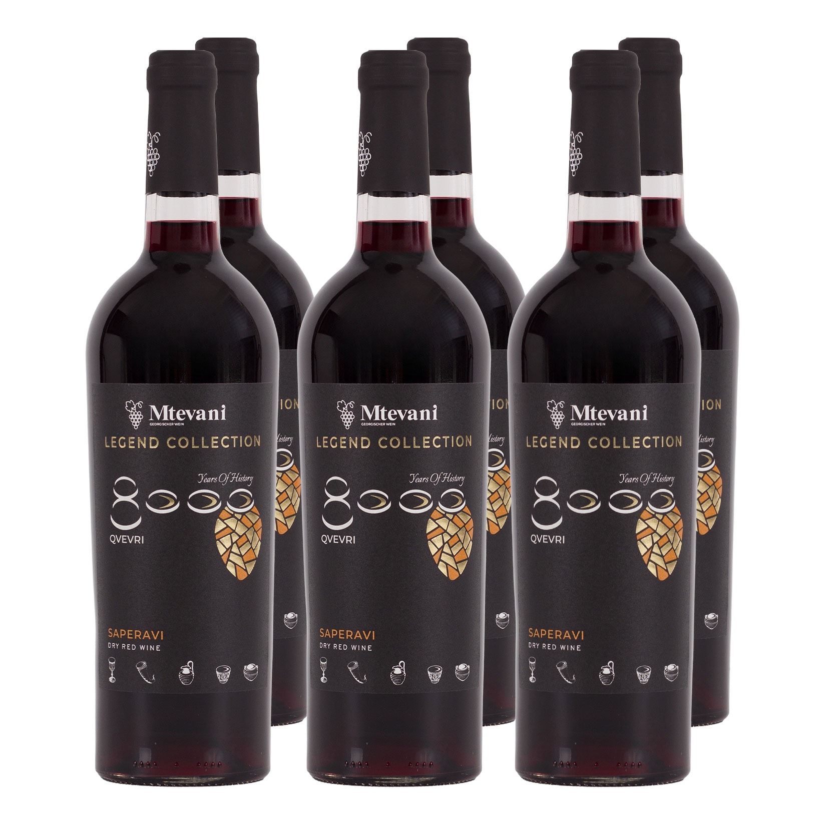 LEGEND COLLECTION Saperavi Qvevri Rotwein trocken 14,0 % vol 6 x 0,75 Liter - Bild 1