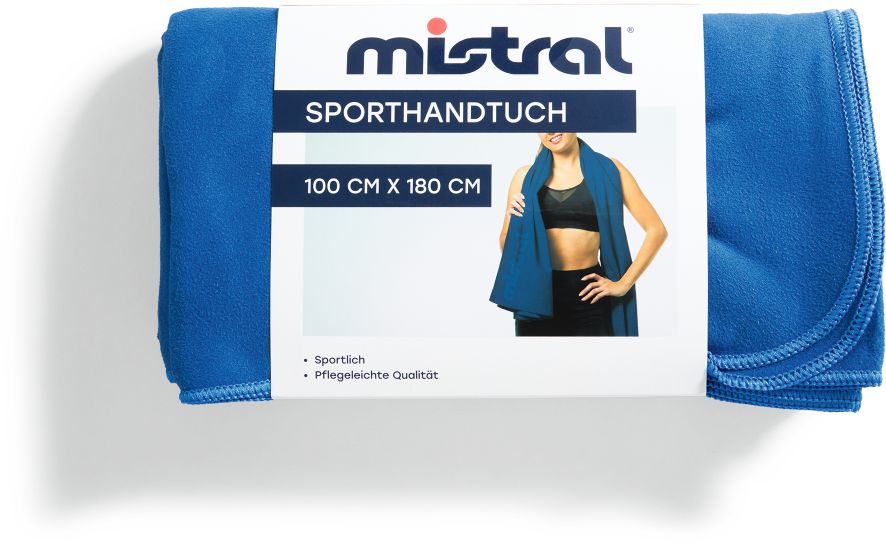 Mistral Sporthandtuch 100x180cm Midblau - Bild 1