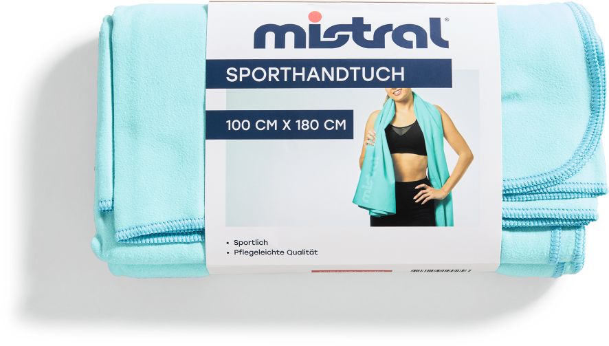 Mistral Sporthandtuch 100x180cm T&uuml;rkis - Bild 1
