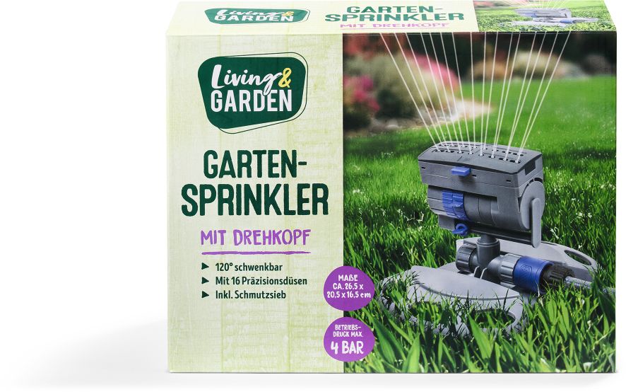Garten Sprinkler mit 180&deg; Drehkopf - Bild 1
