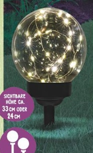 Solar Kugel 15cm wei&szlig; - Bild 1
