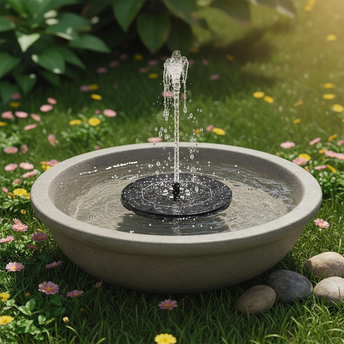 Solar Springbrunnen mit Farbwechsel