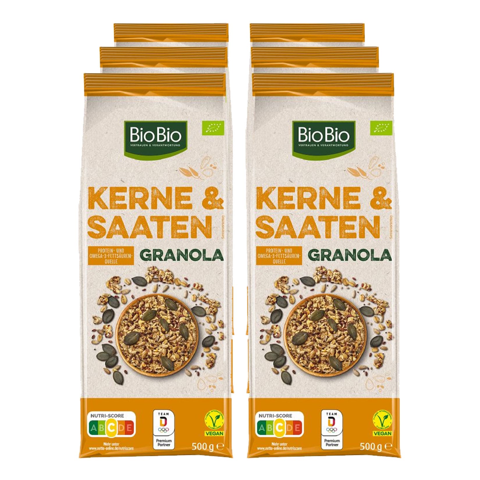 BioBio Kerne & Saaten Granola 500 g, 6er Pack - Bild 1