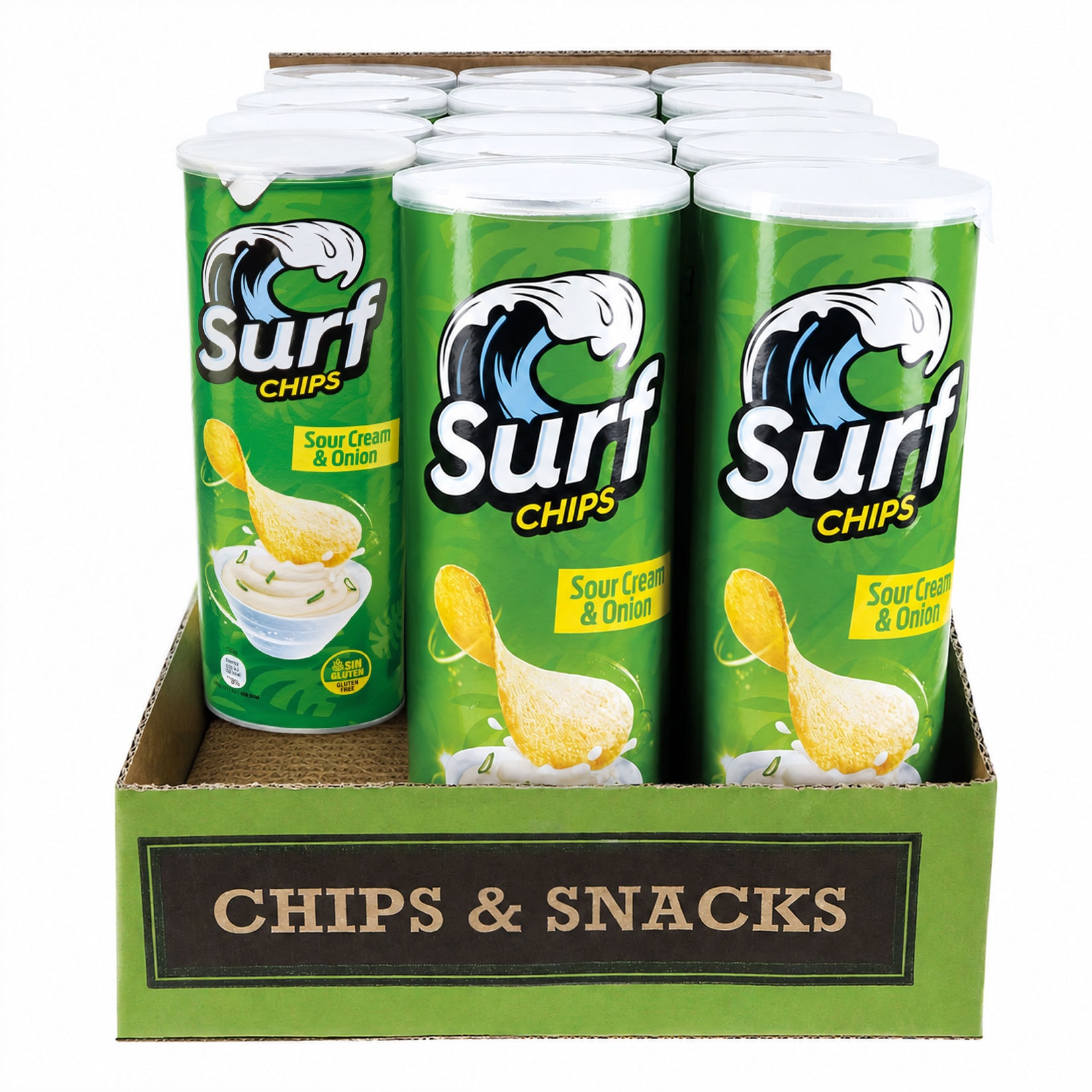 Surf Sour Cream & Onion Chips 160 g, 14er Pack - Bild 1