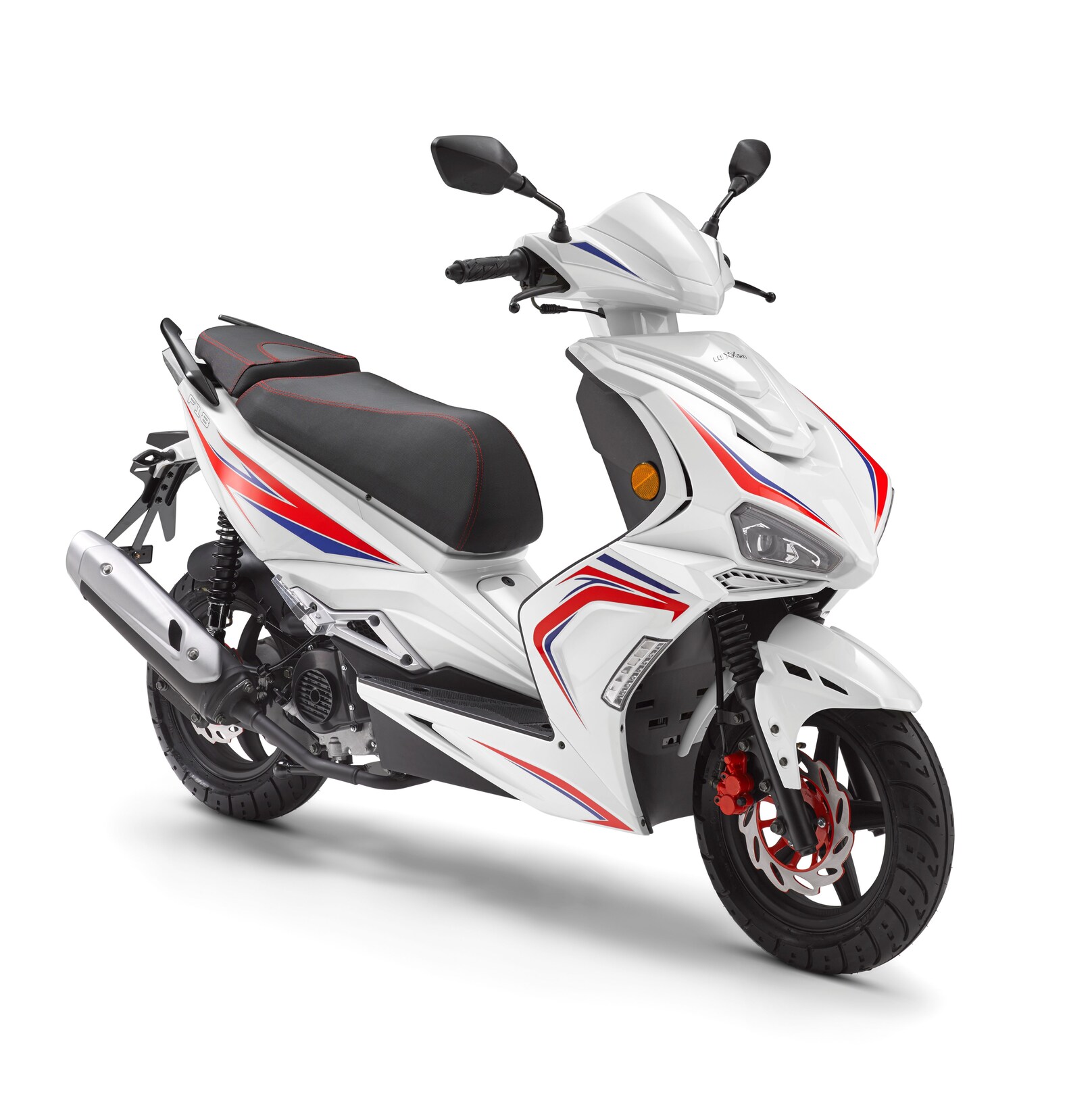 LuXXon F18 Motoroller - City Roller mit 50 ccm - 2,9 PS für max 45 km/h, weiß