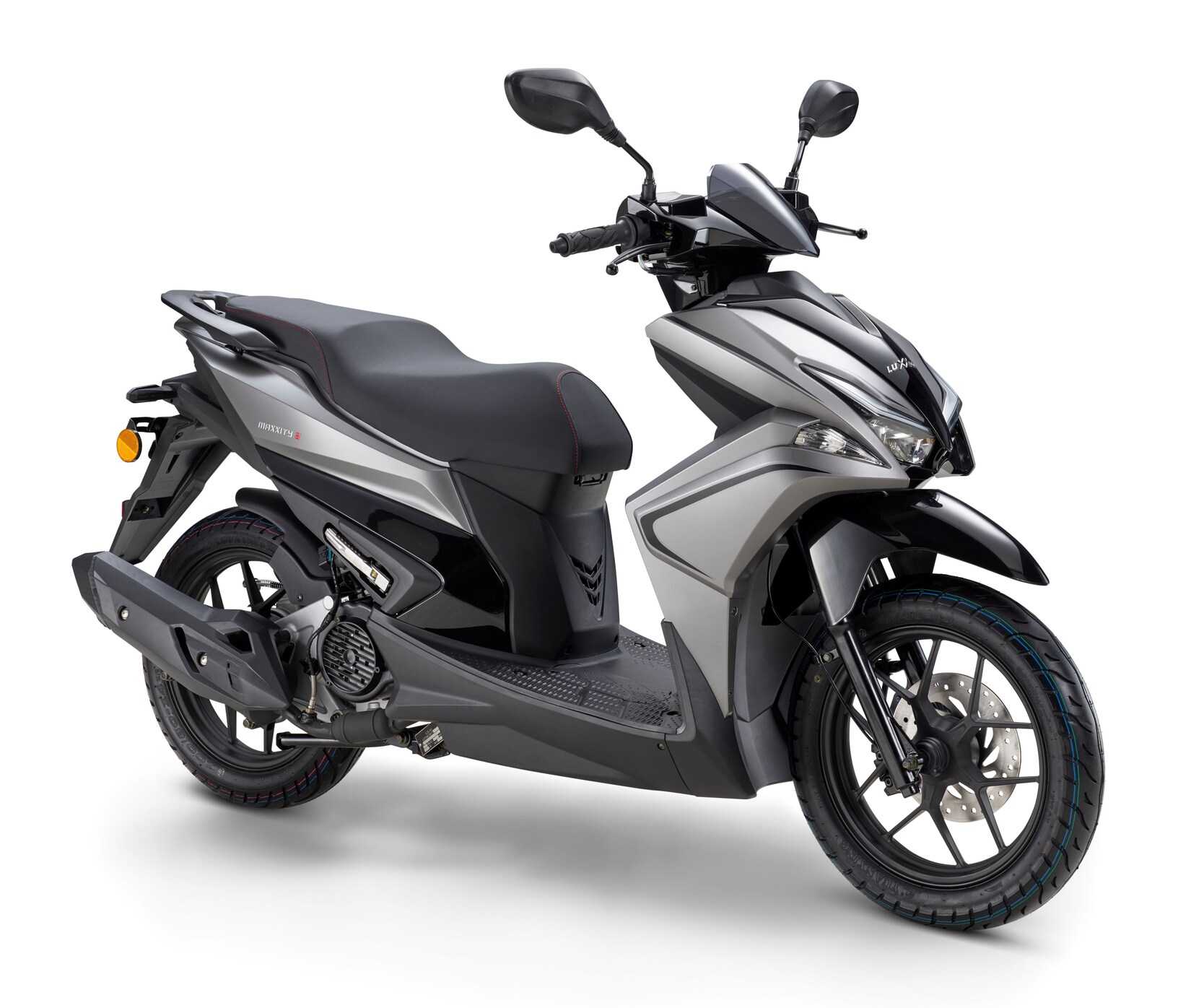 LuXXon Motorroller MaXXity 2 125, E5+, grau, 125 ccm, 85 km/h, Euro 5+, USB zum Laden externer Geräte (5V)