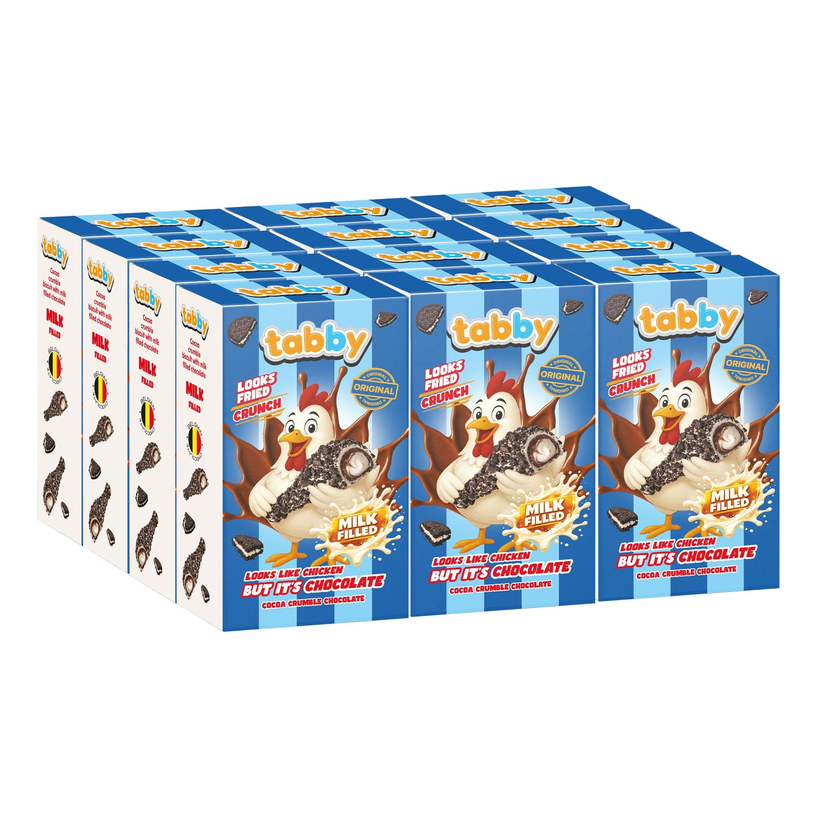 Tabby Chicken Chocolate Oreo 50 g, 12er Pack - Bild 1