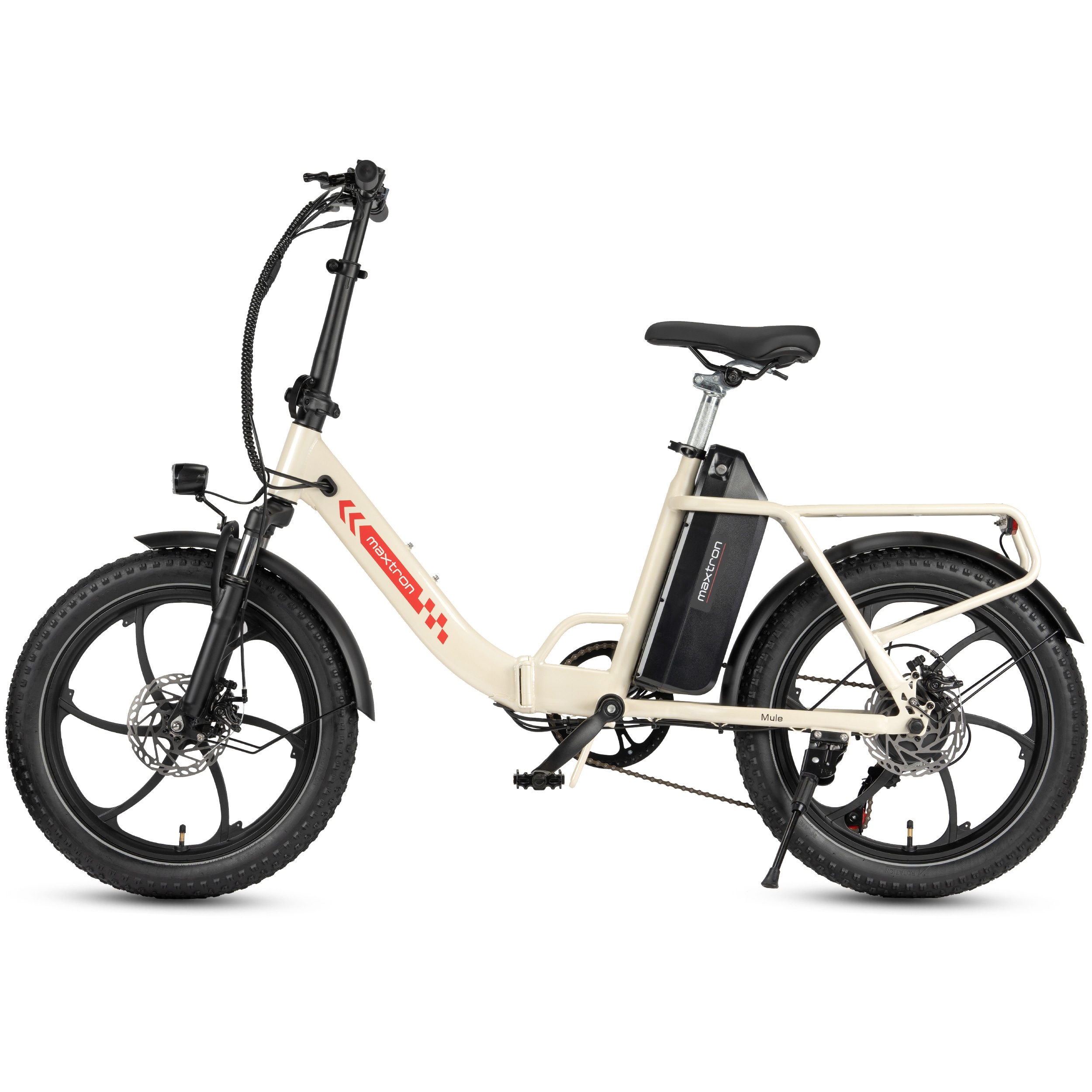 Maxtron Mule, Falt-E-Bike, All-Terrain E-Bike, 20" Zoll, cremewei&szlig; - Bild 1