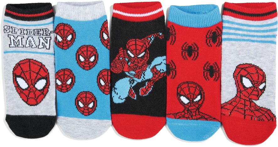 Kinder Sneaker Socken 5er Pack, Spiderman Boys Size 27/30