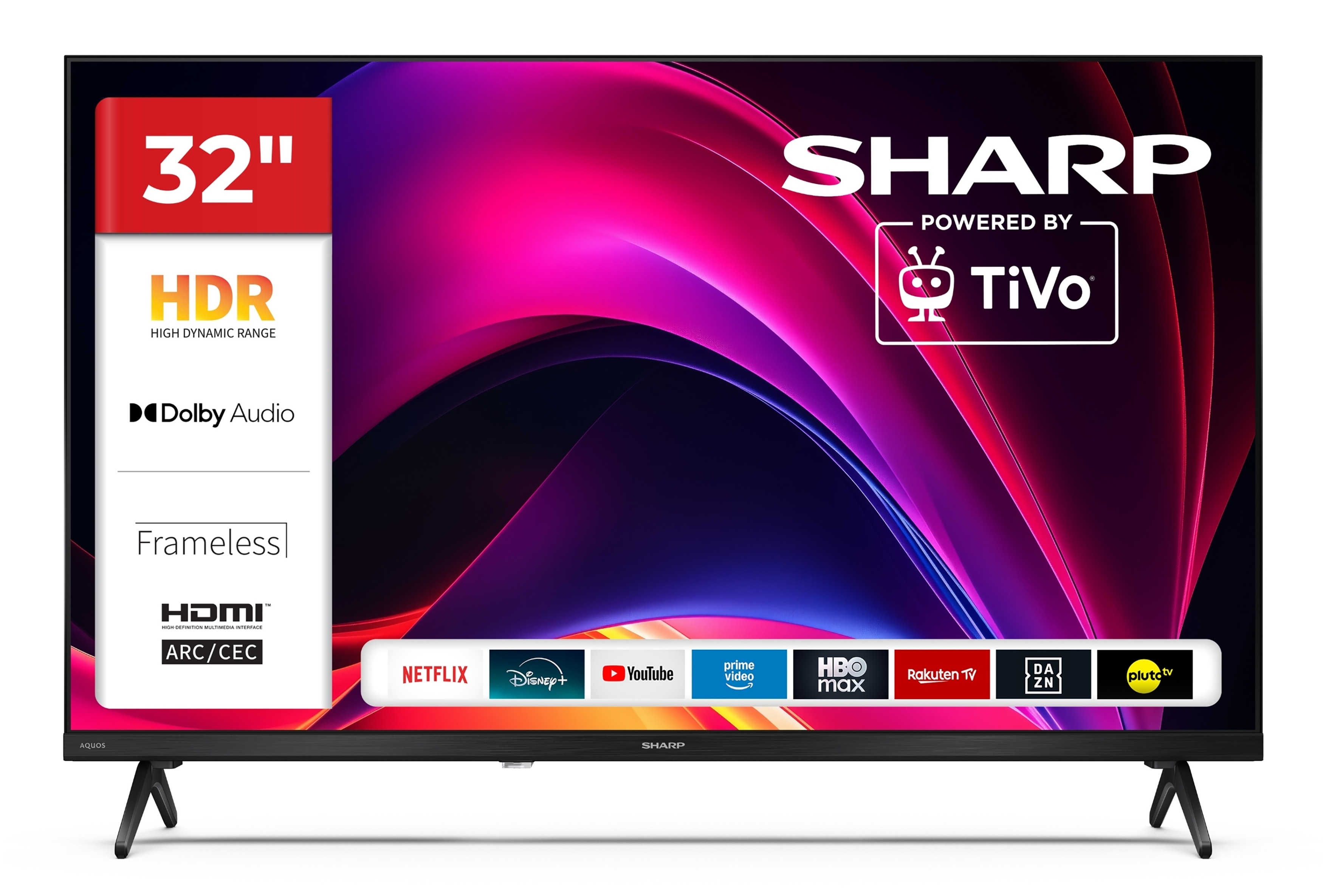 Sharp 32HE2745E Fernseher 32 Zoll Smart TV powered by TiVo - HDR Fernseher mit HD Aufl&ouml;sung (2026) - Bild 1