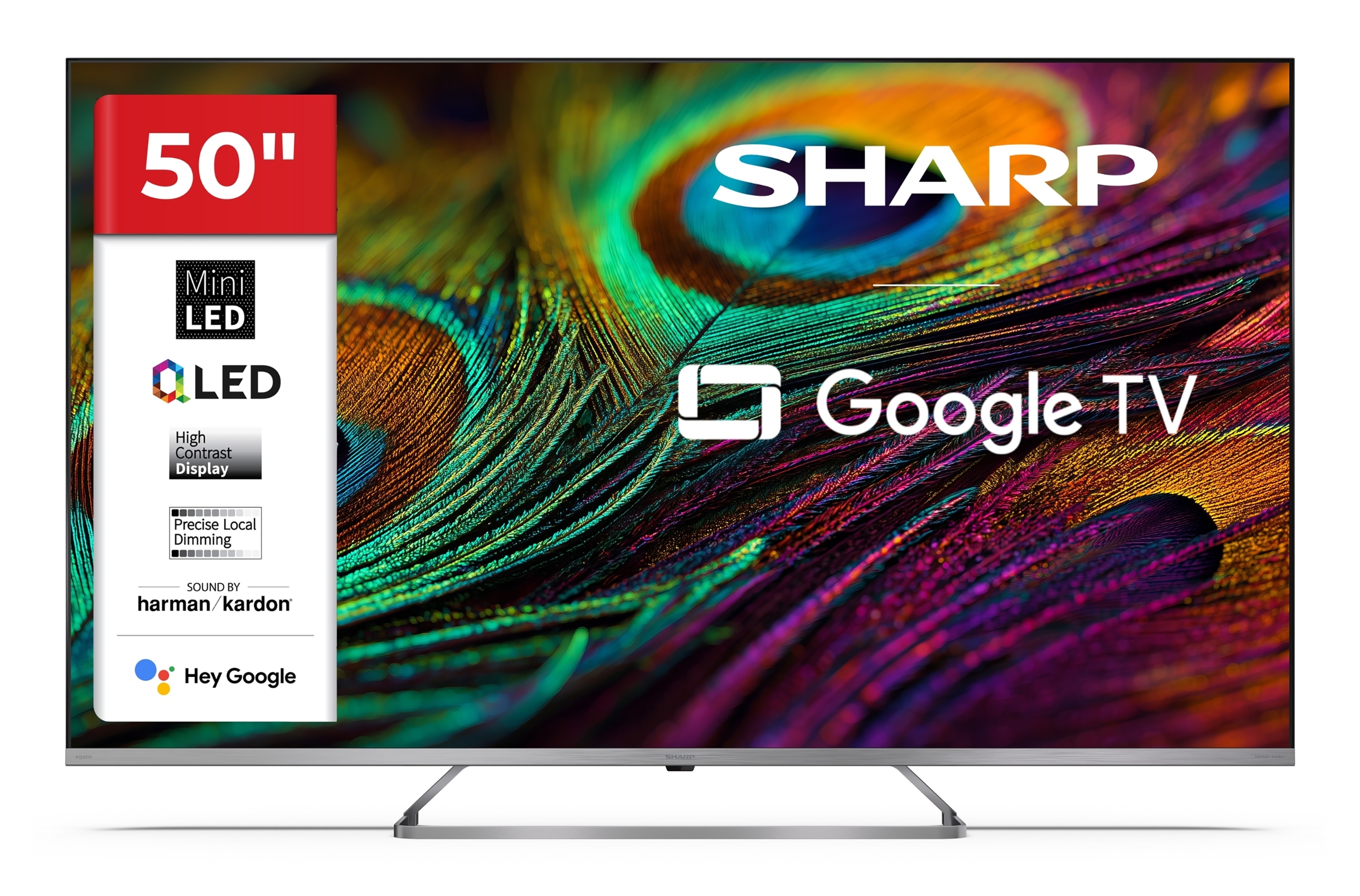 Sharp 50JP7765E QLED Fernseher 50 Zoll Google TV 4K UHD Smart TV Mini-LED HDR Dolby Vision (2026) - Bild 1