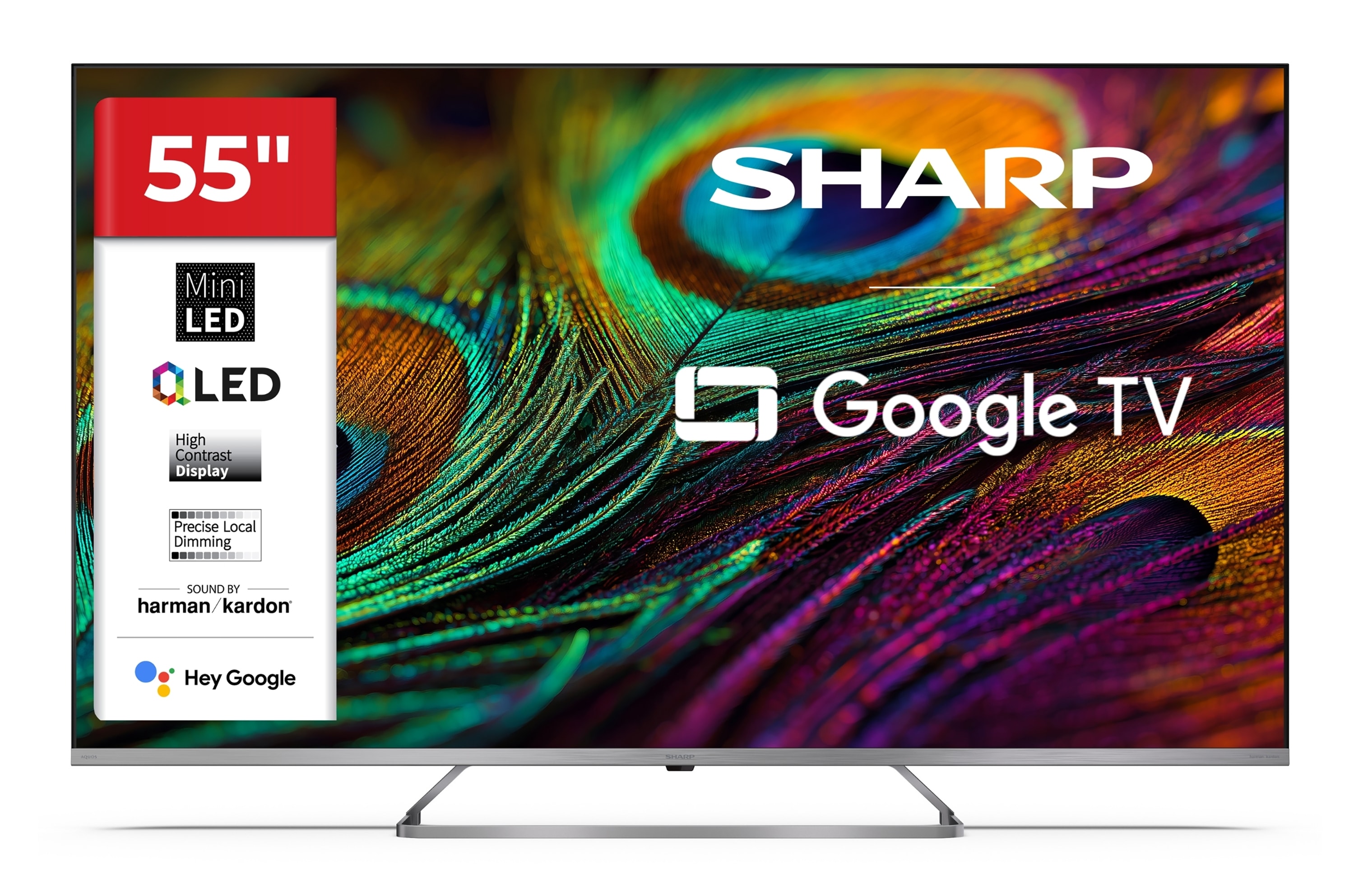 Sharp 55JP7765E QLED Fernseher 55 Zoll Google TV 4K UHD Smart TV Mini-LED HDR Dolby Vision (2026) - Bild 1