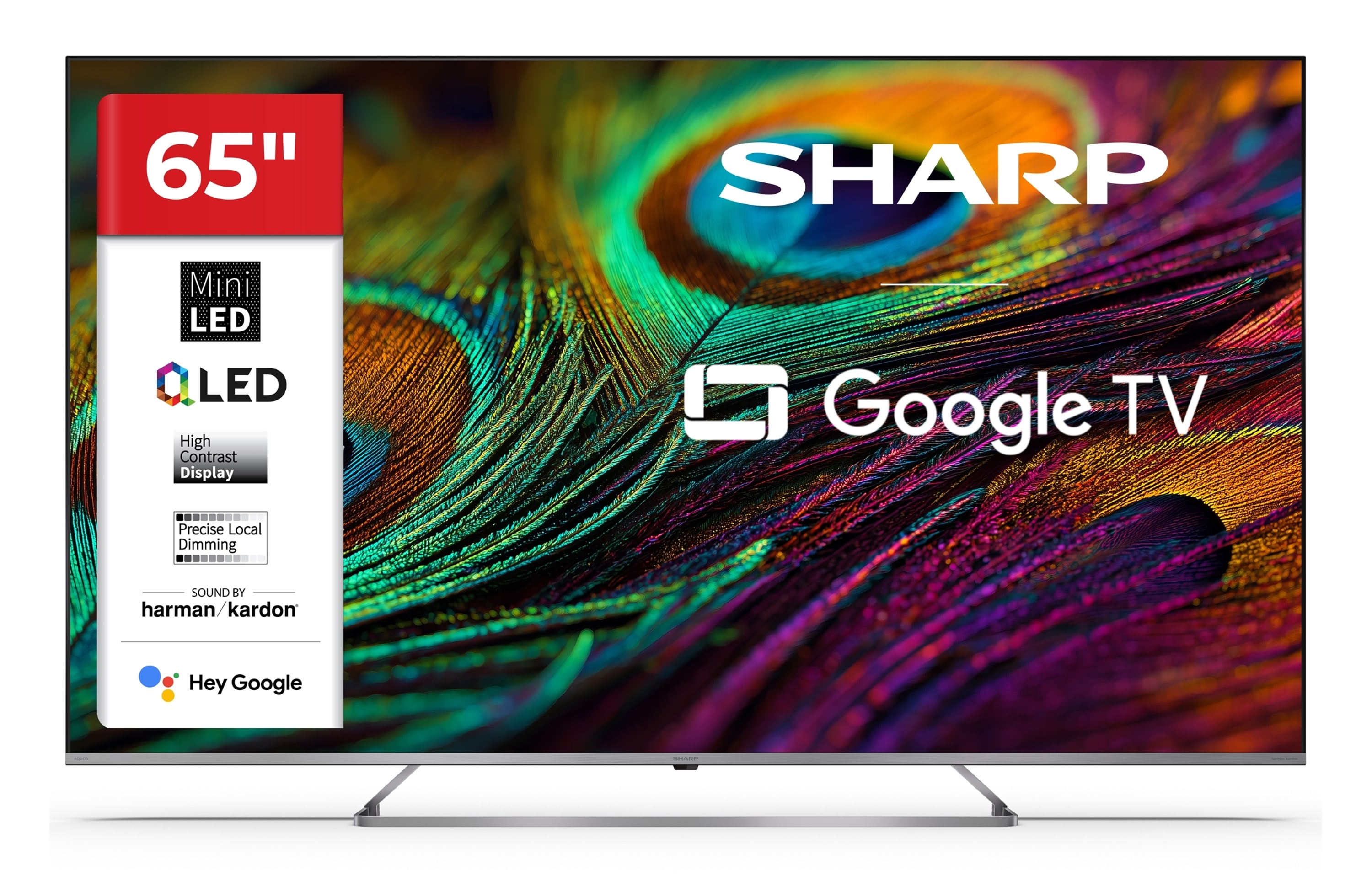 Sharp 65JP7765E QLED Fernseher 65 Zoll Google TV 4K UHD Smart TV Mini-LED HDR Dolby Vision (2026) - Bild 1