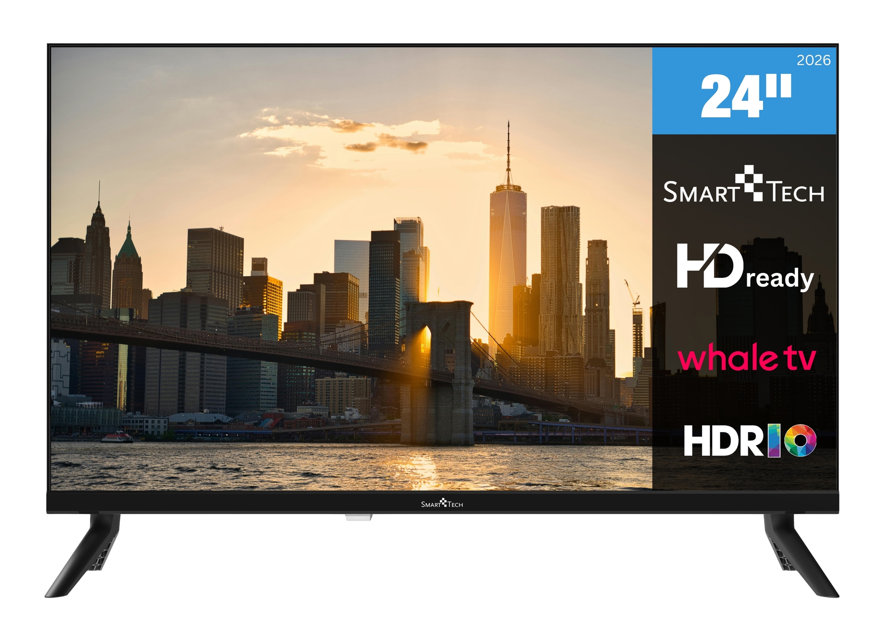 Smart Tech 24HH01V Fernseher 24 Zoll Whale Smart TV - HDR TV mit HD Aufl&ouml;sung, Bluetooth (2026) - Bild 1