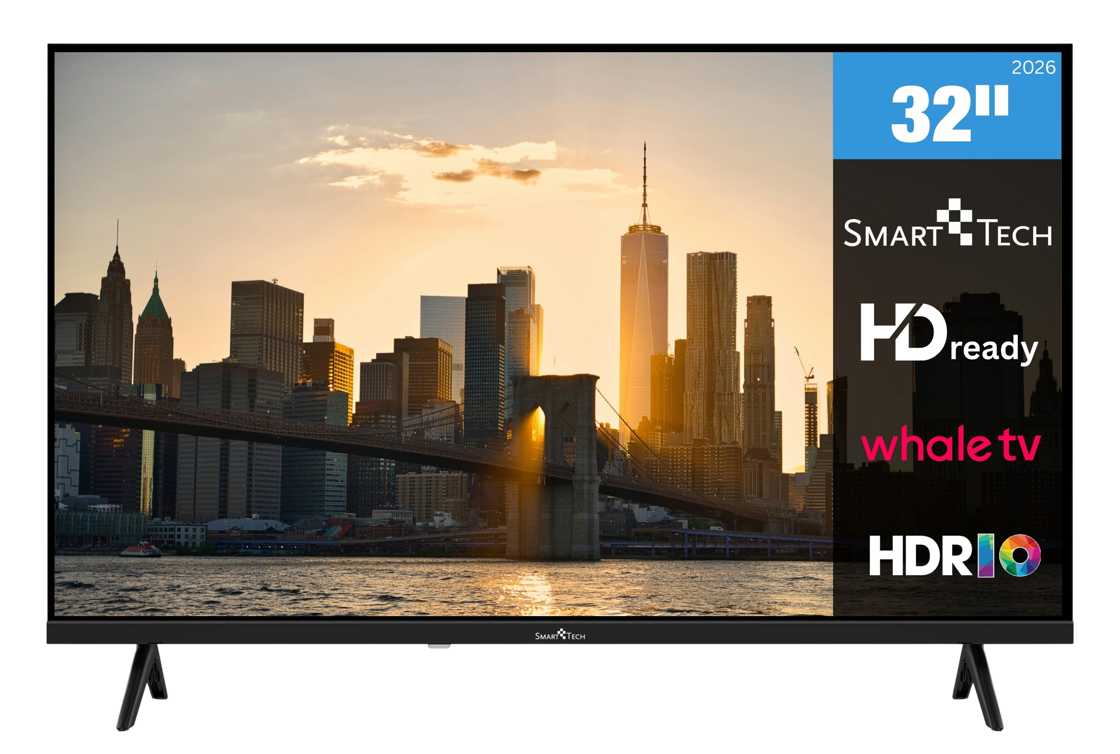 Smart Tech 32HH01K Fernseher 32 Zoll Whale Smart TV - HDR TV mit HD Aufl&ouml;sung, Bluetooth (2026) - Bild 1