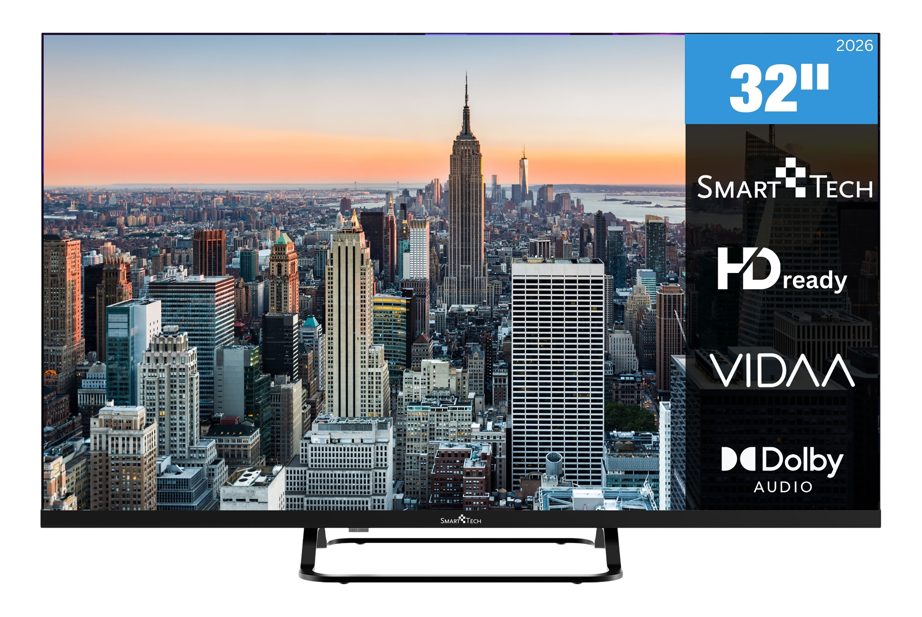 Smart Tech 32HV02V Fernseher 32 Zoll Smart TV VIDAA mit HD Aufl&ouml;sung, Bluetooth, Triple-Tuner (2026) - Bild 1