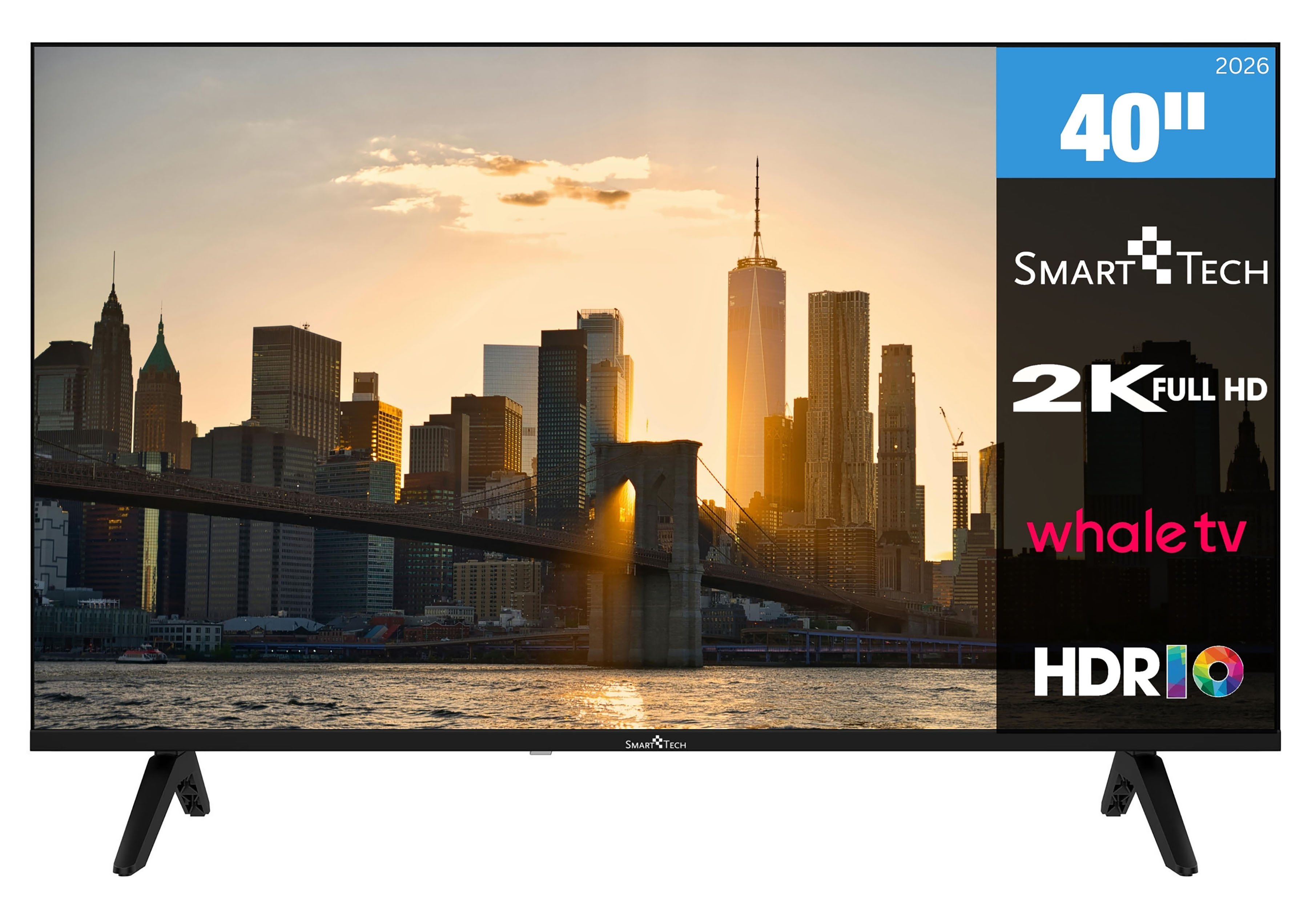 Smart Tech 40FH01K Fernseher 40 Zoll Whale Smart TV - HDR TV, Full HD Aufl&ouml;sung, Bluetooth (2026) - Bild 1