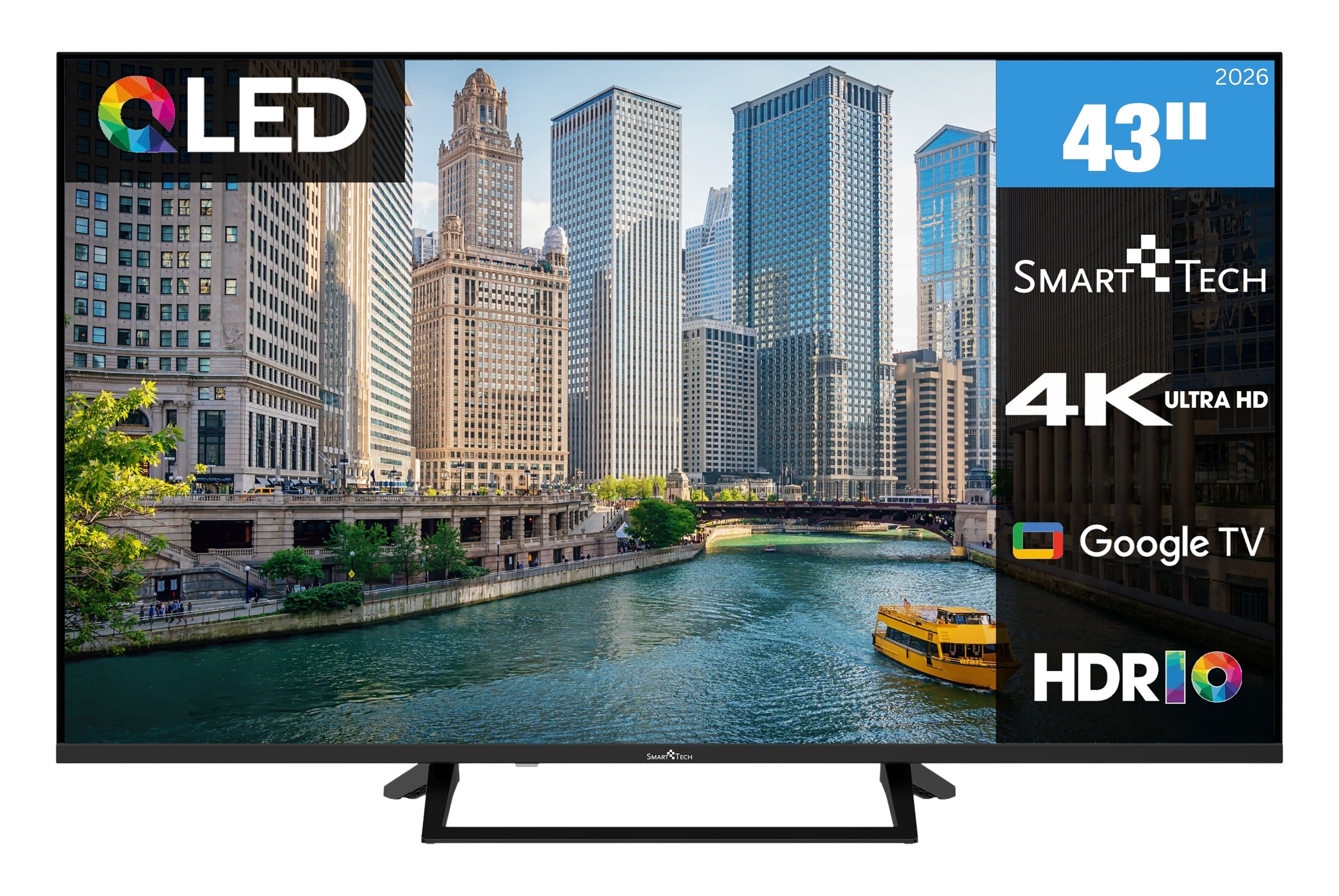 Smart Tech 43QG06V QLED Fernseher 43 Zoll Google TV - HDR Smart TV mit 4K UHD, Bluetooth (2026) - Bild 1