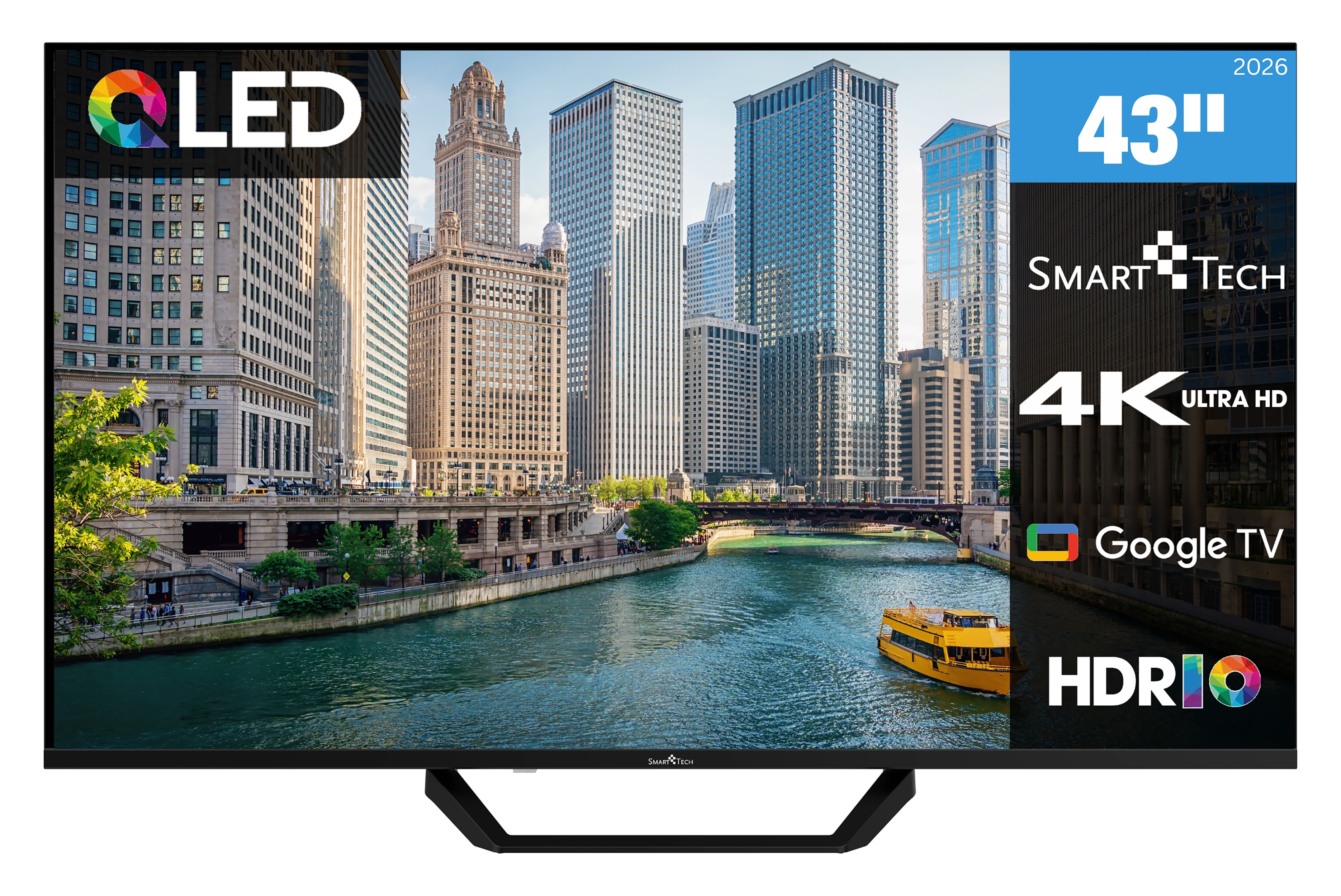 Smart Tech 43QG06V2 QLED Fernseher 43 Zoll Google TV - HDR Smart TV mit 4K UHD, Bluetooth (2026) - Bild 1