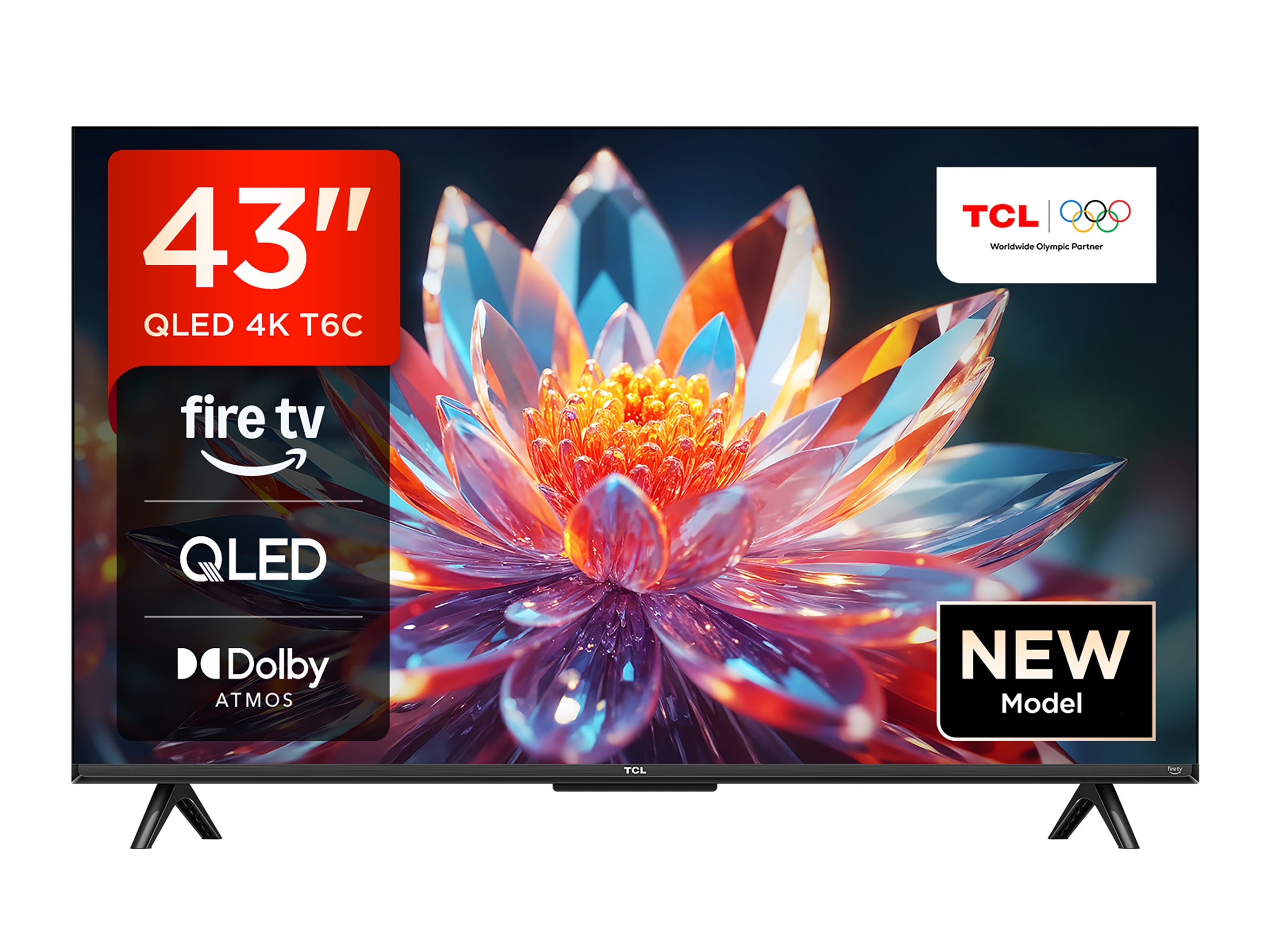 TCL 43T6C QLED Fernseher 43 Zoll Fire TV 4K UHD Smart TV HDR Dolby Vision Alexa Triple-Tuner (2026) - Bild 1