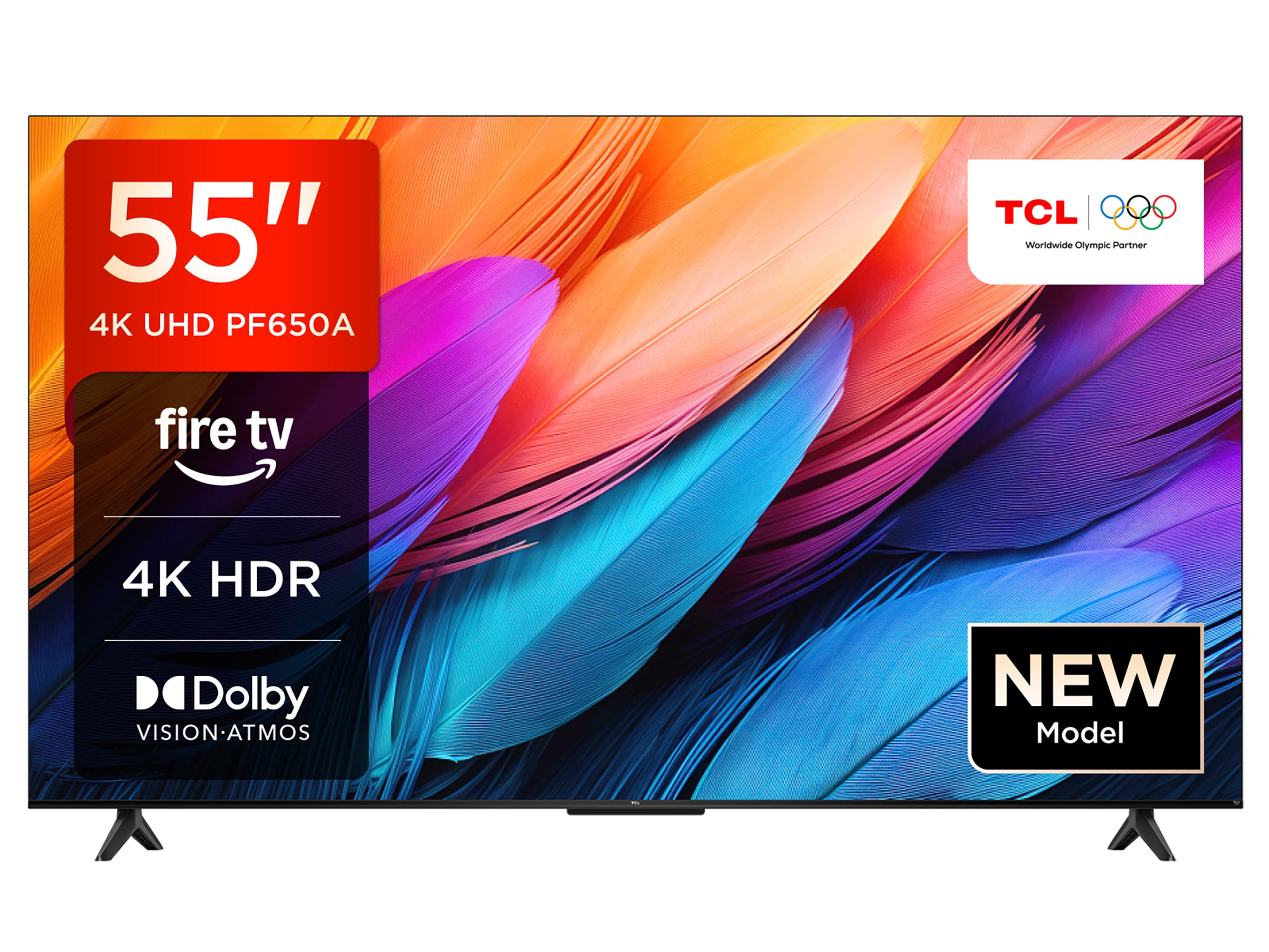 TCL 55PF650A Fernseher 55 Zoll Fire TV 4K UHD Smart TV HDR Dolby Vision, Alexa, Triple-Tuner (2026) - Bild 1
