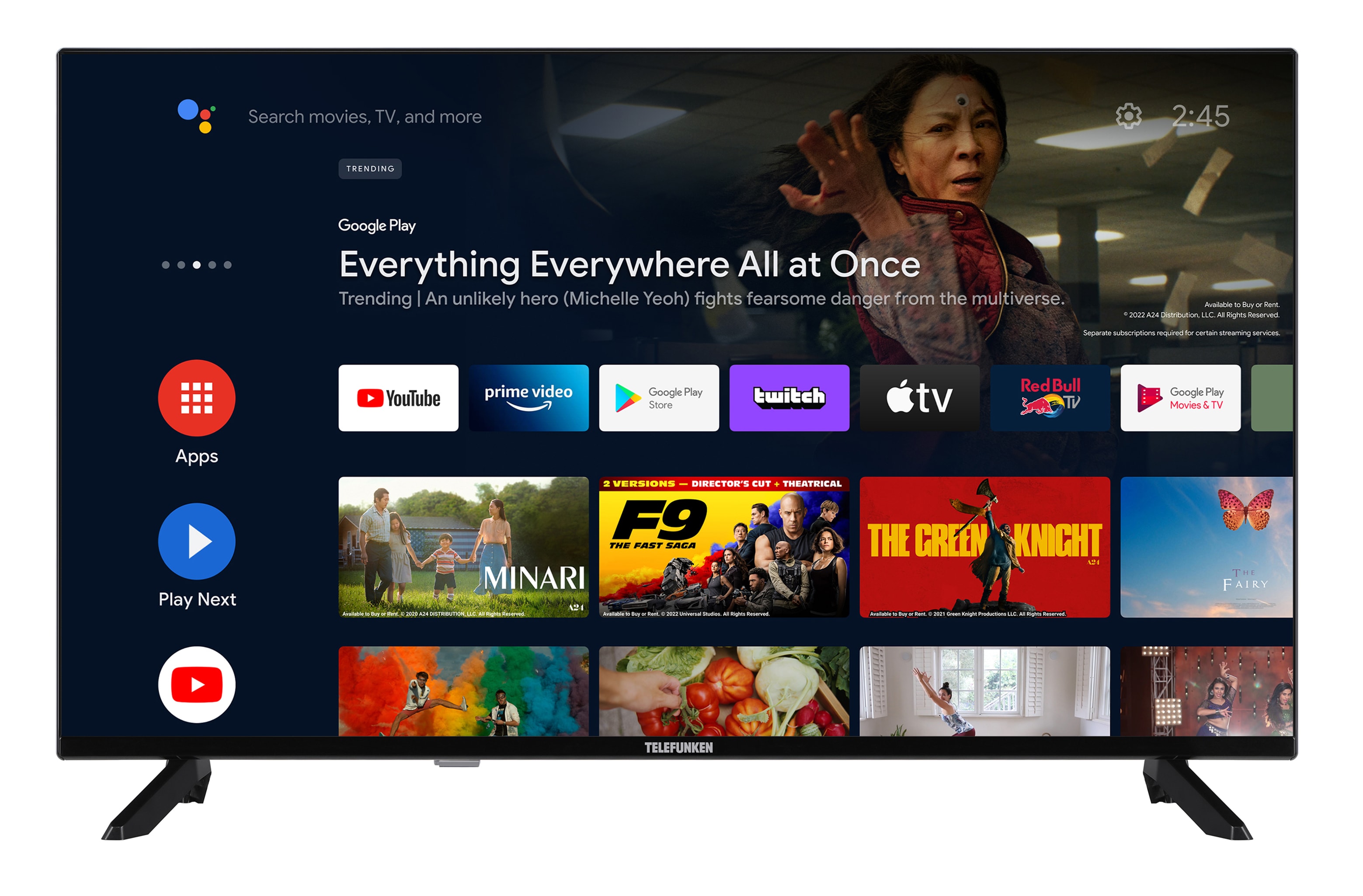 Telefunken QF32AN750S QLED Fernseher 32 Zoll Android TV Full HD HDR Smart TV, Triple-Tuner (2026) - Bild 1