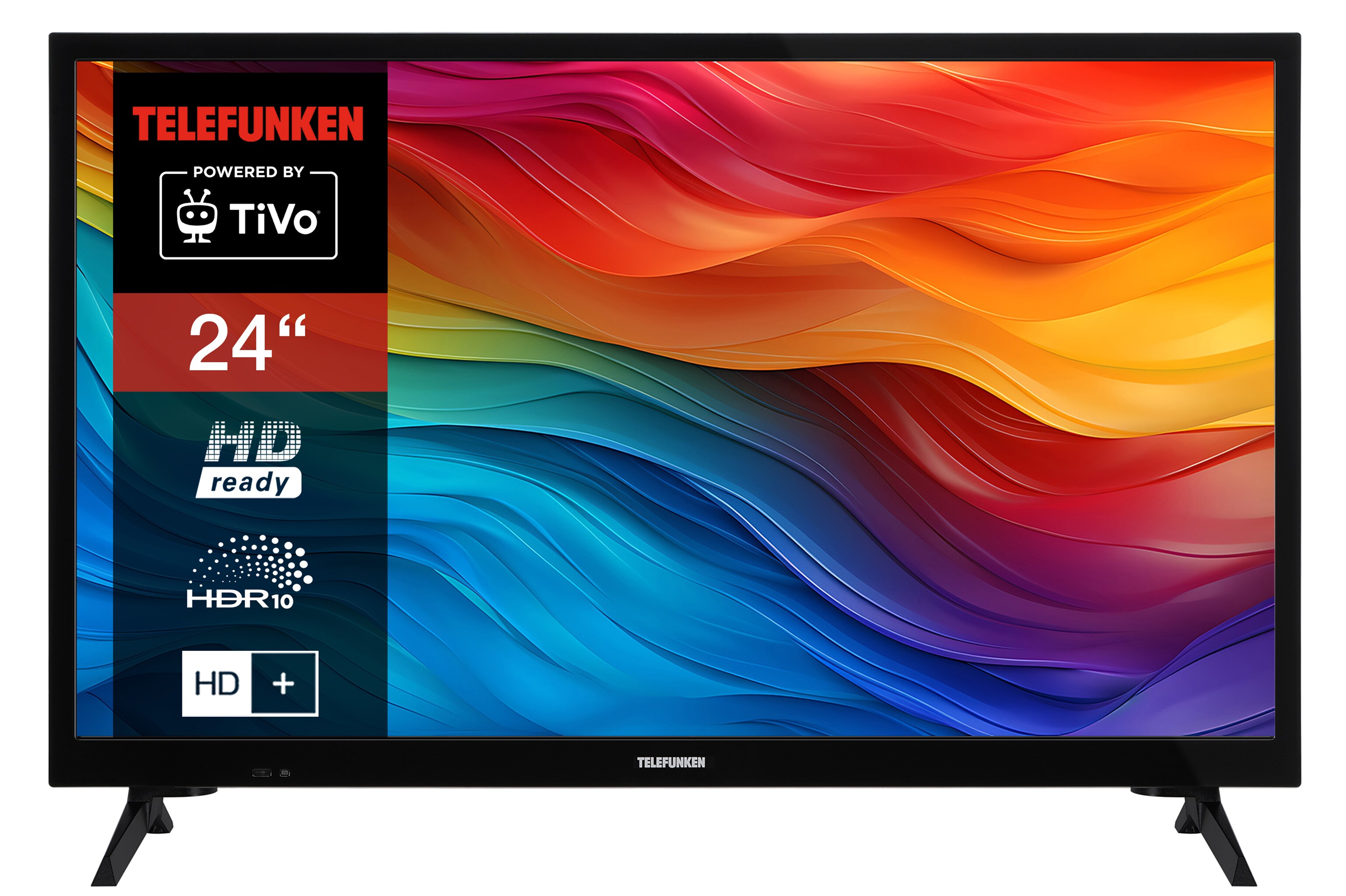 Telefunken XH24TO550S Fernseher 24 Zoll HD Smart TV HDR, 6 Monate HD+ inkl., Triple-Tuner (2026) - Bild 1